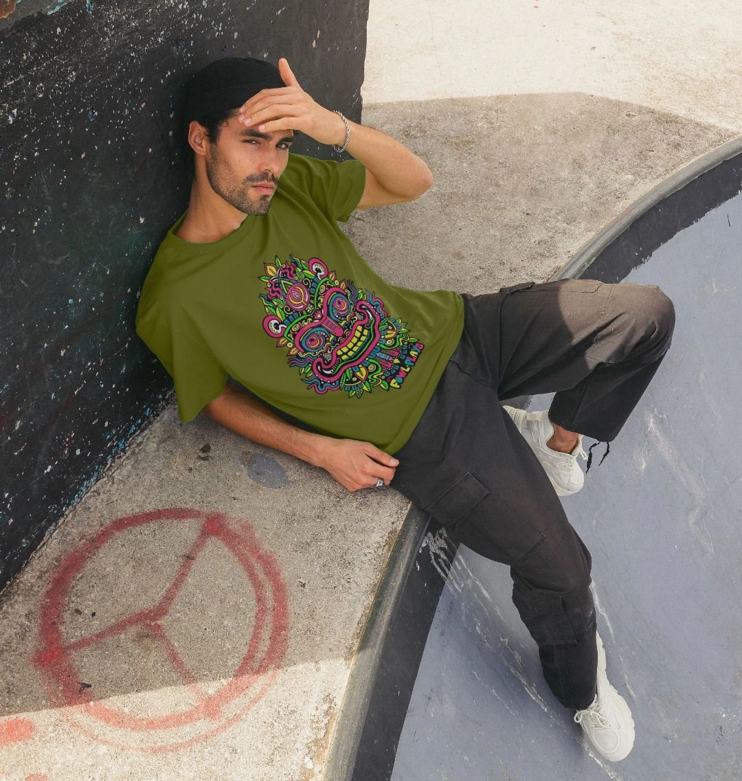 Smiling Mask Organic Cotton Unisex T-shirt Primary