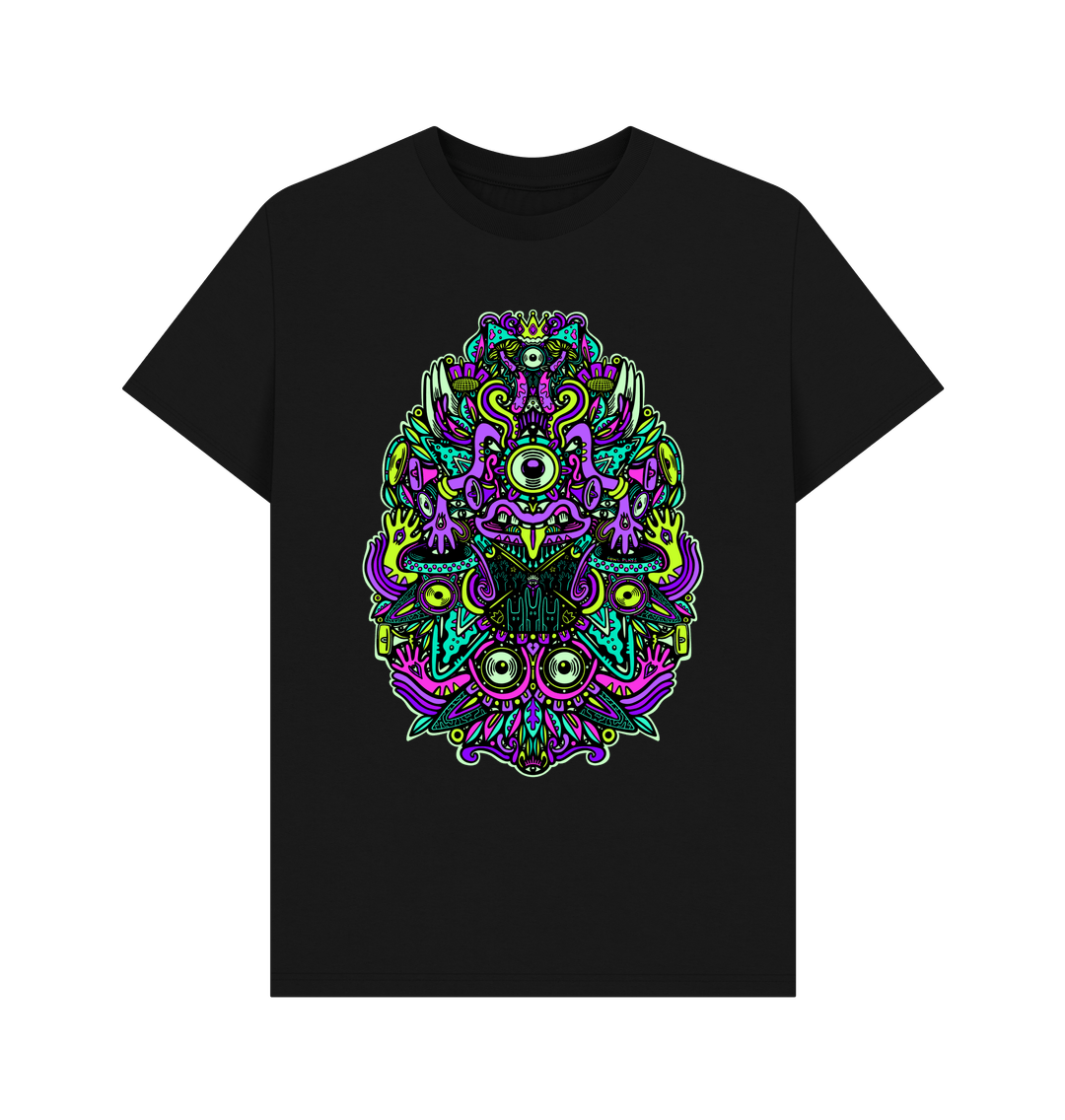 Black Ravealon Organic Cotton Unisex T-shirt Rave