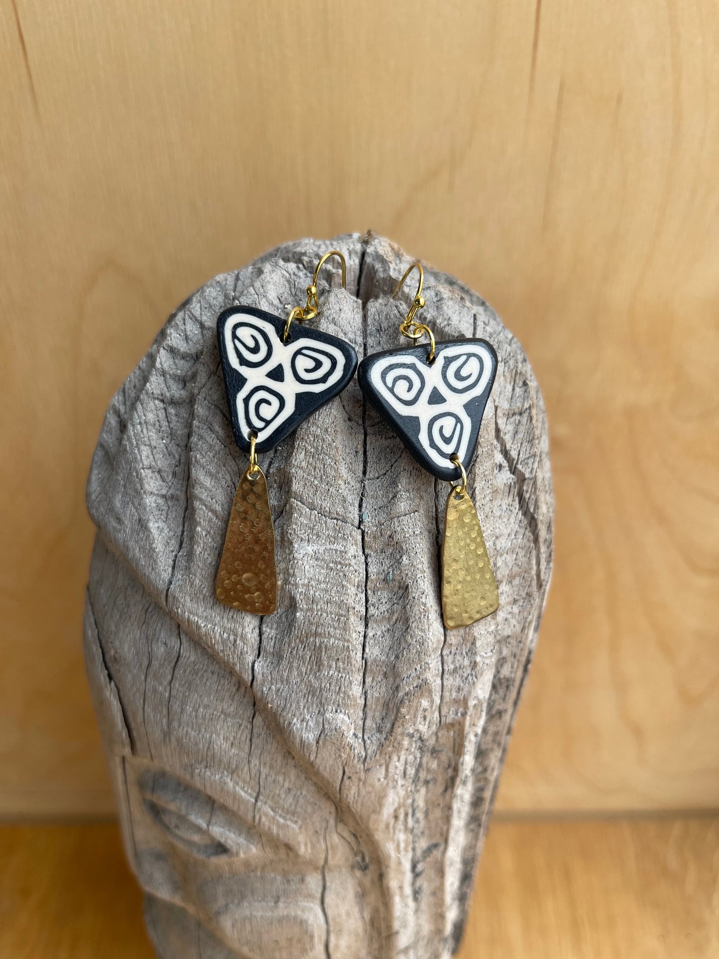 Polymer Clay & Brass Earrings - The Monkey King