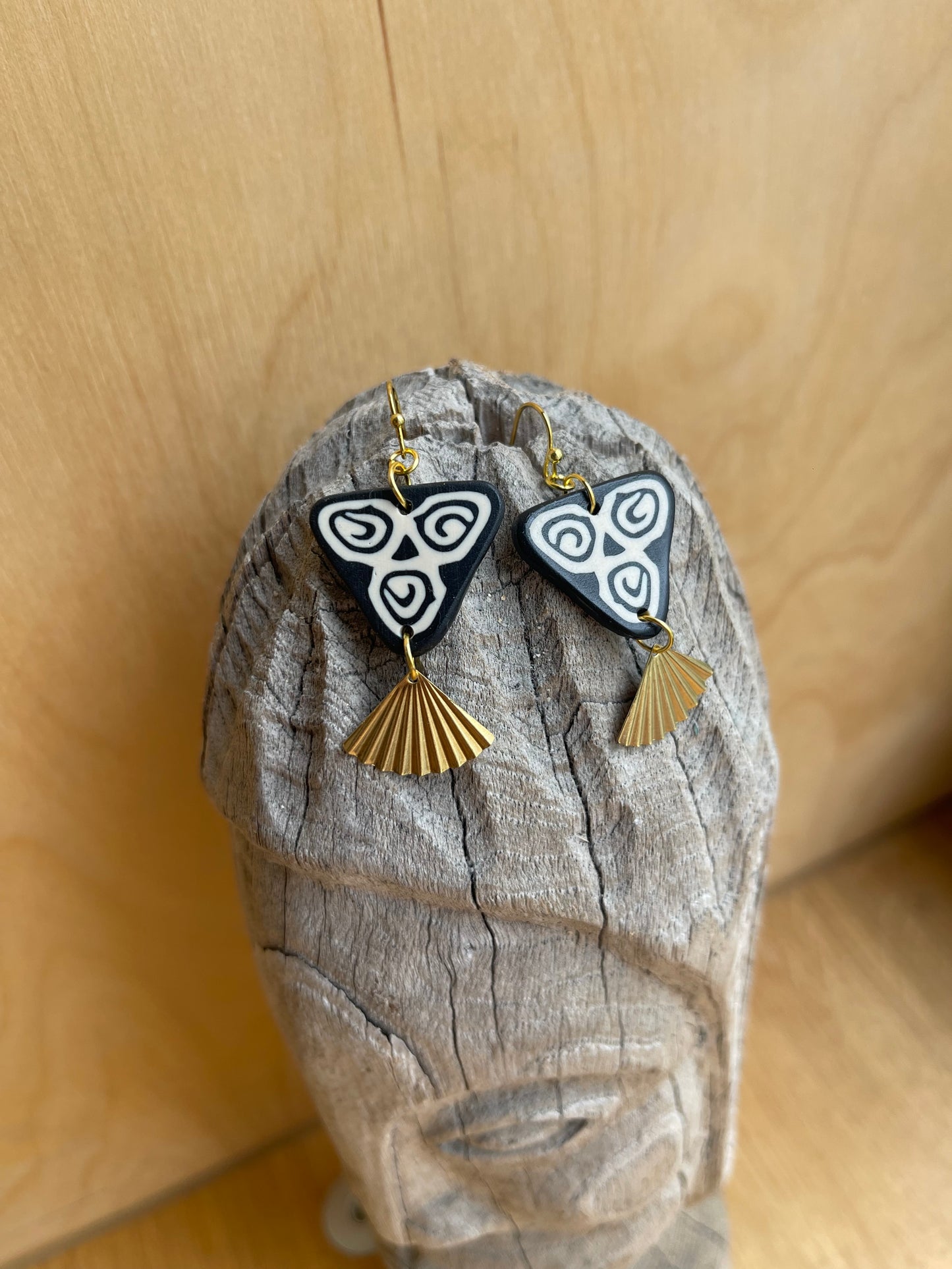 Polymer Clay & Brass Earrings - The Monkey King
