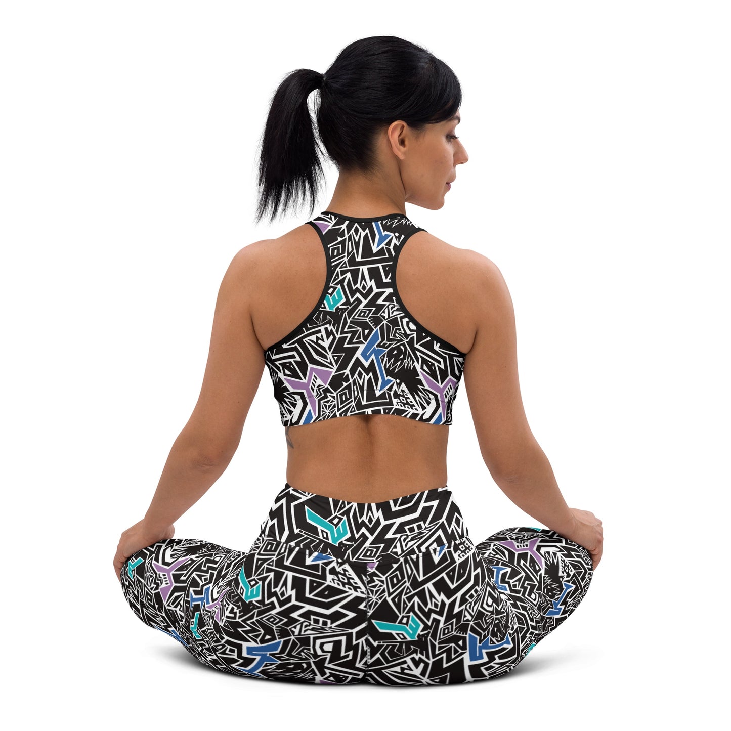 Smile At Life Bold Patterned Leggings Purple