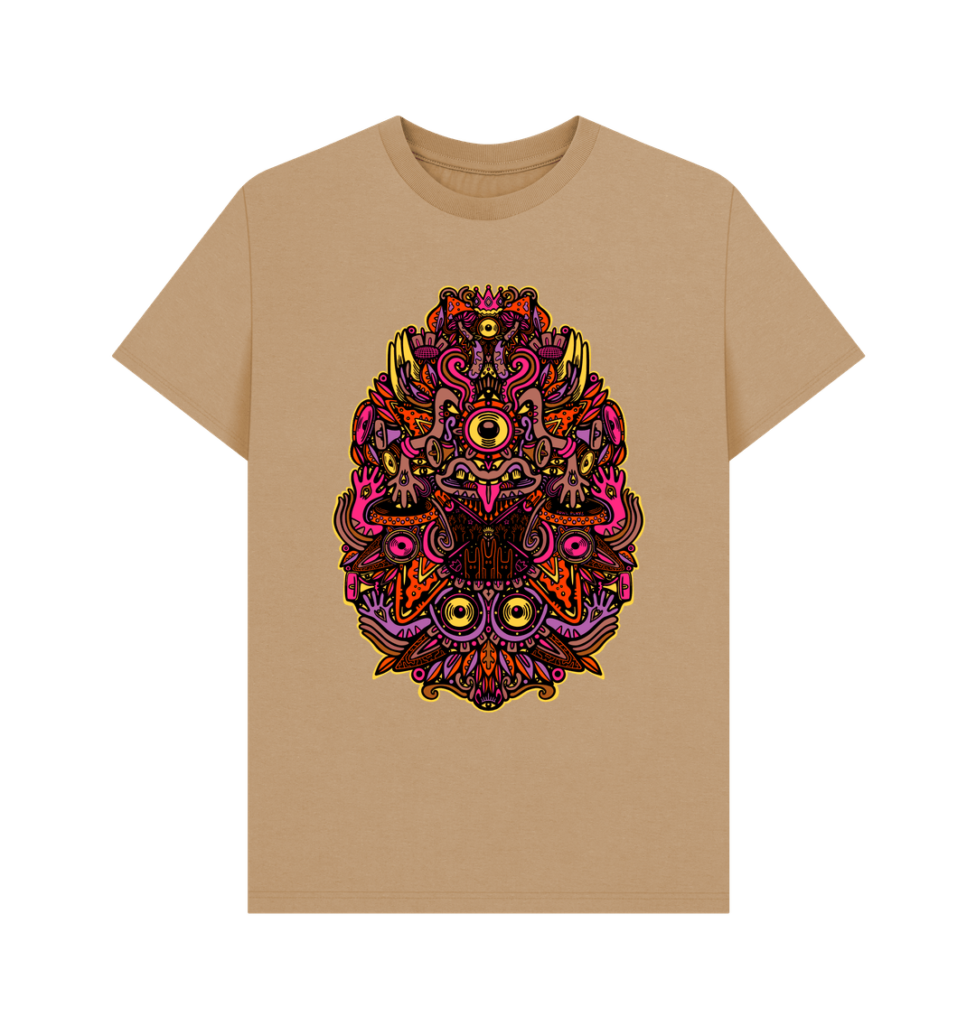 Sand Ravealon Organic Cotton Unisex T-shirt Tan