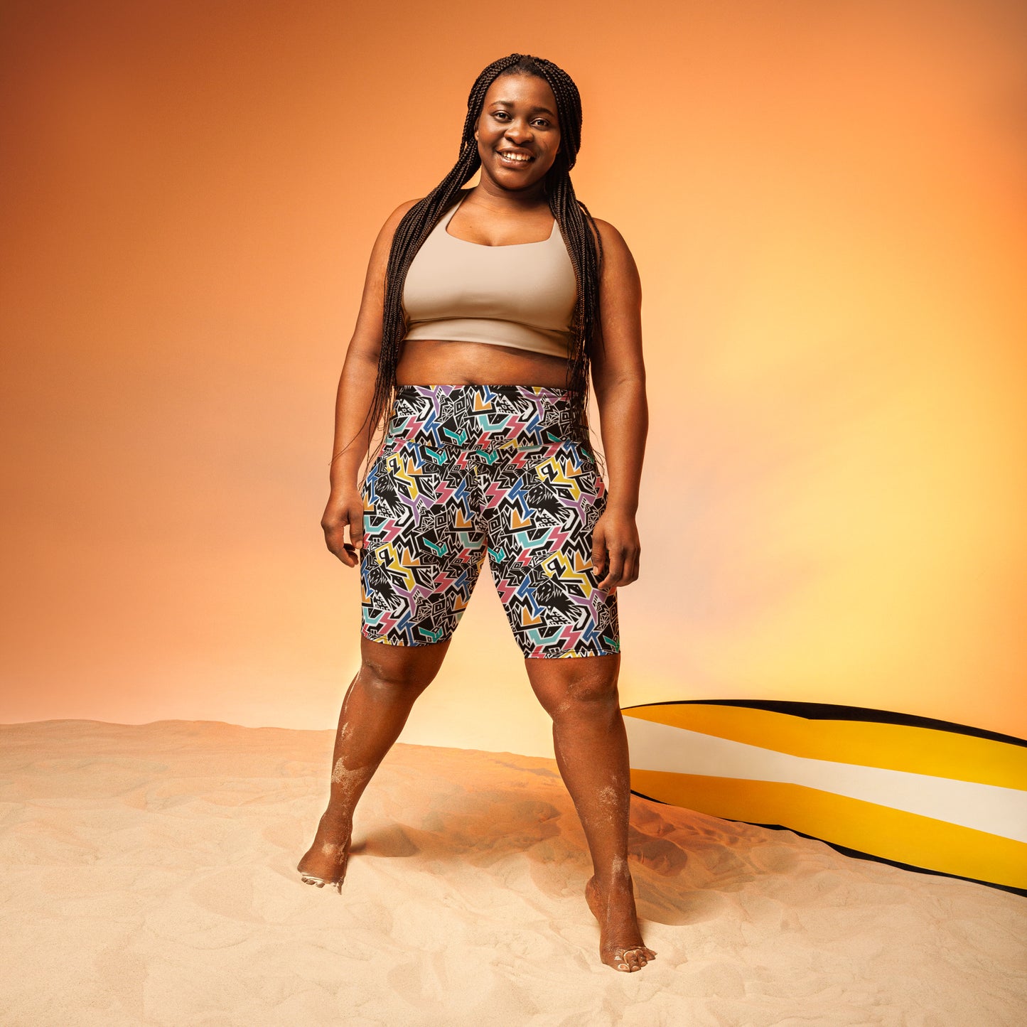 Smile At Life Bold Patterned Shorts Rainbow