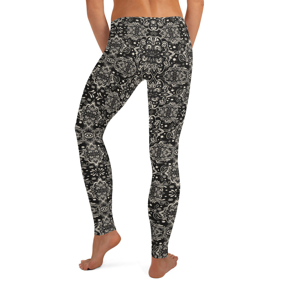 Catnip Statement Leggings Black and White