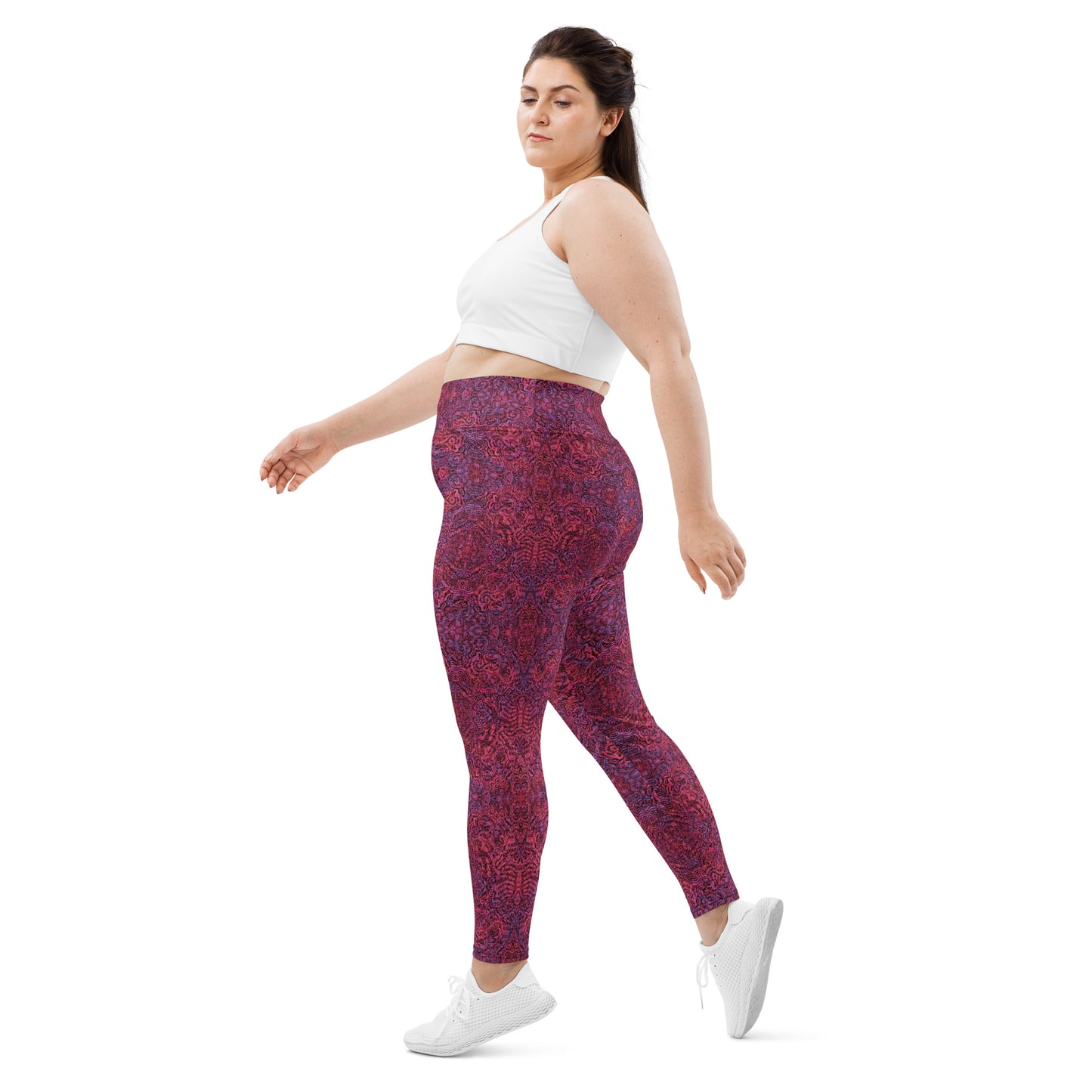 Magenta Bones Statement Leggings