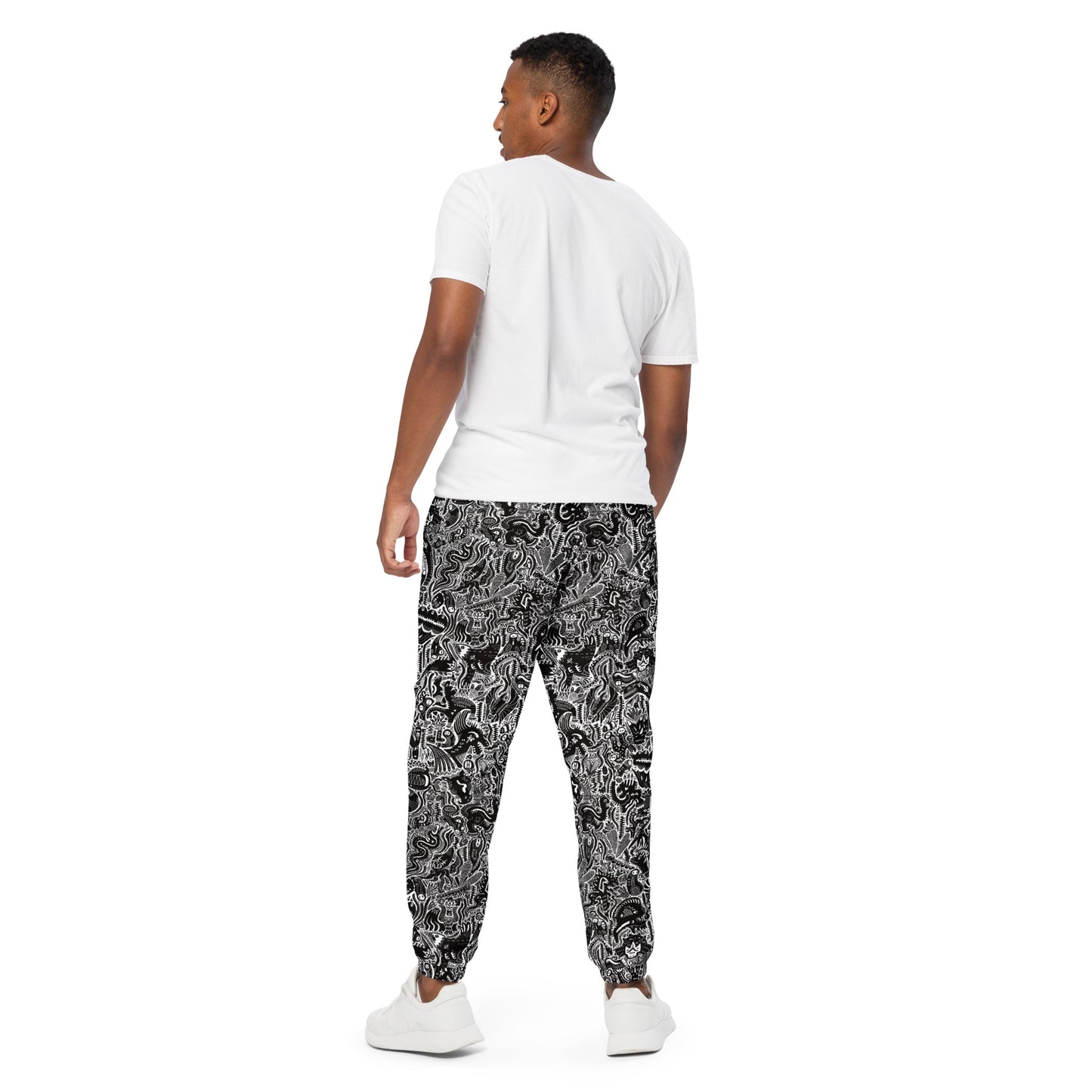 Dinosaur Statement Unisex Joggers Black & White