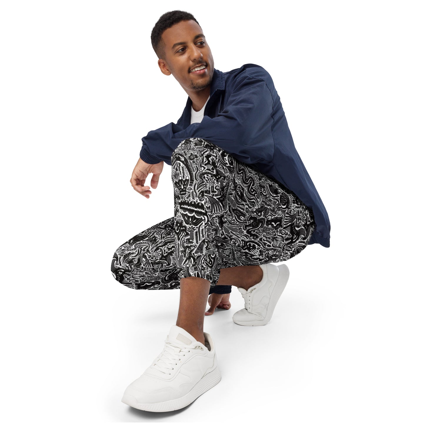 Dinosaur Statement Unisex Joggers Black & White