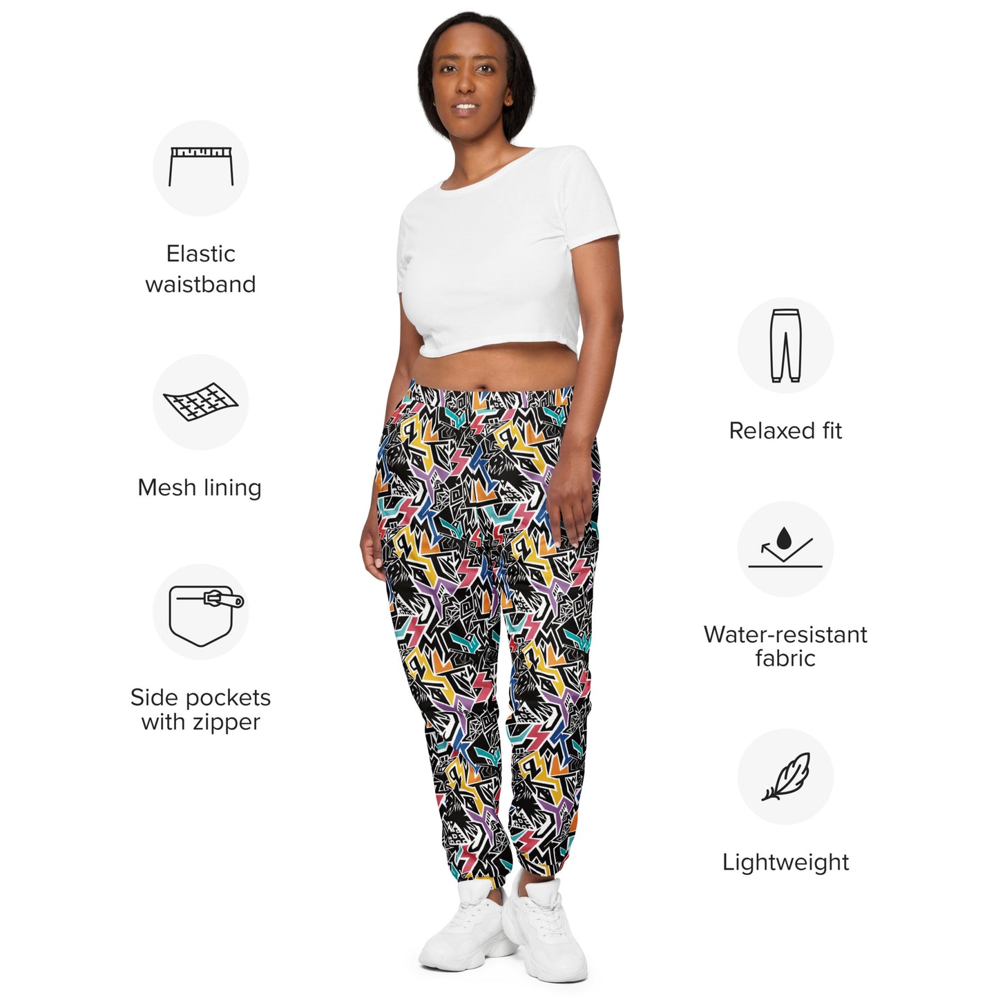 Smile At Life Unisex Joggers Rainbow