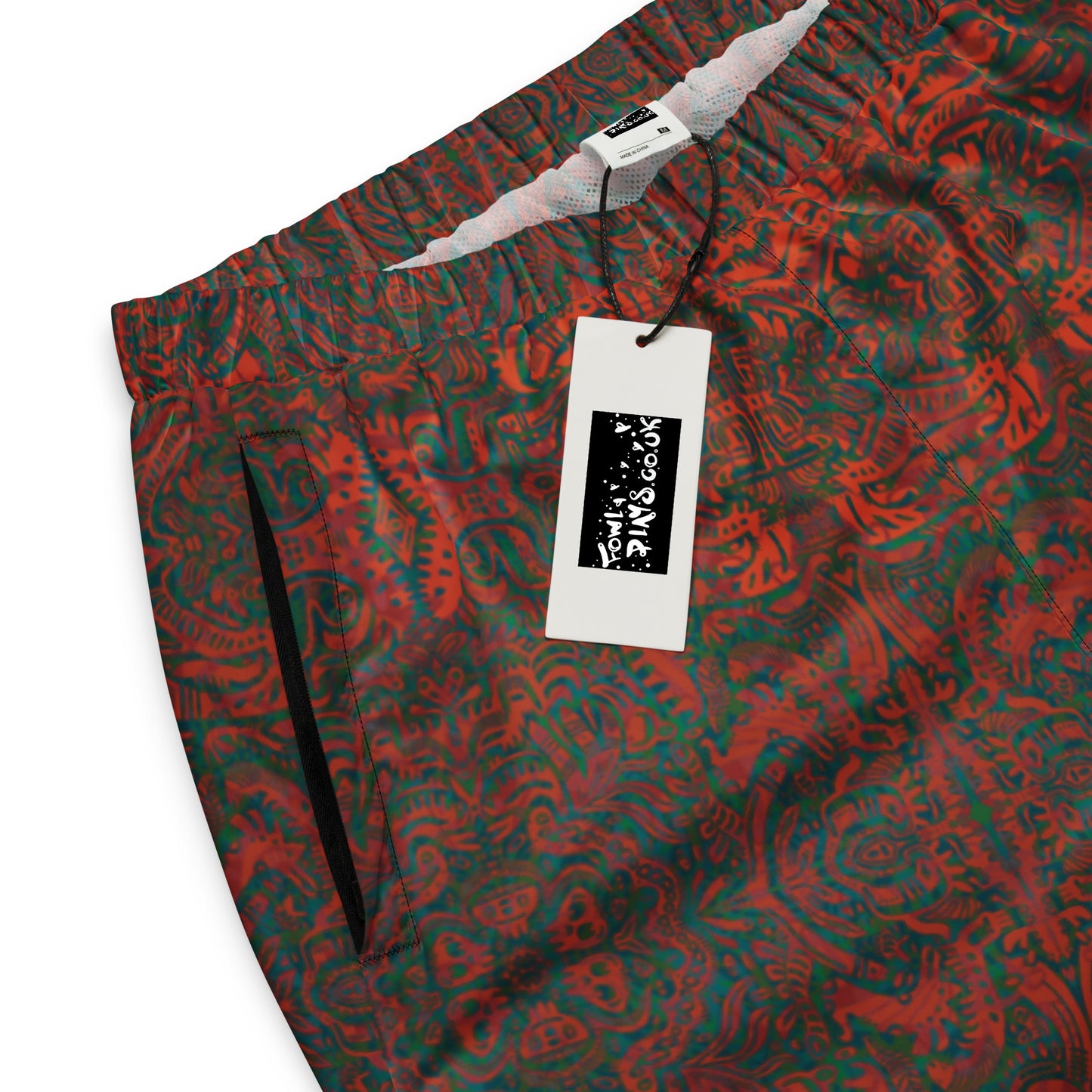 Psychedelic Kaleidoscope Unisex Joggers Rainbow Orange