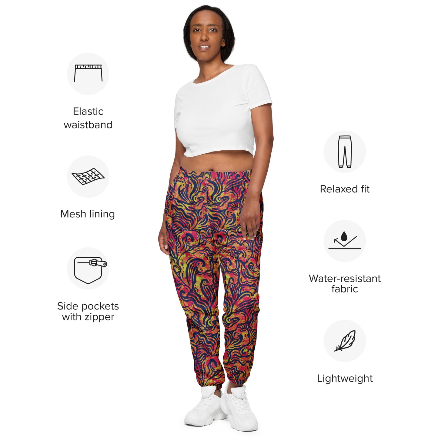Orange Waves Unisex Joggers
