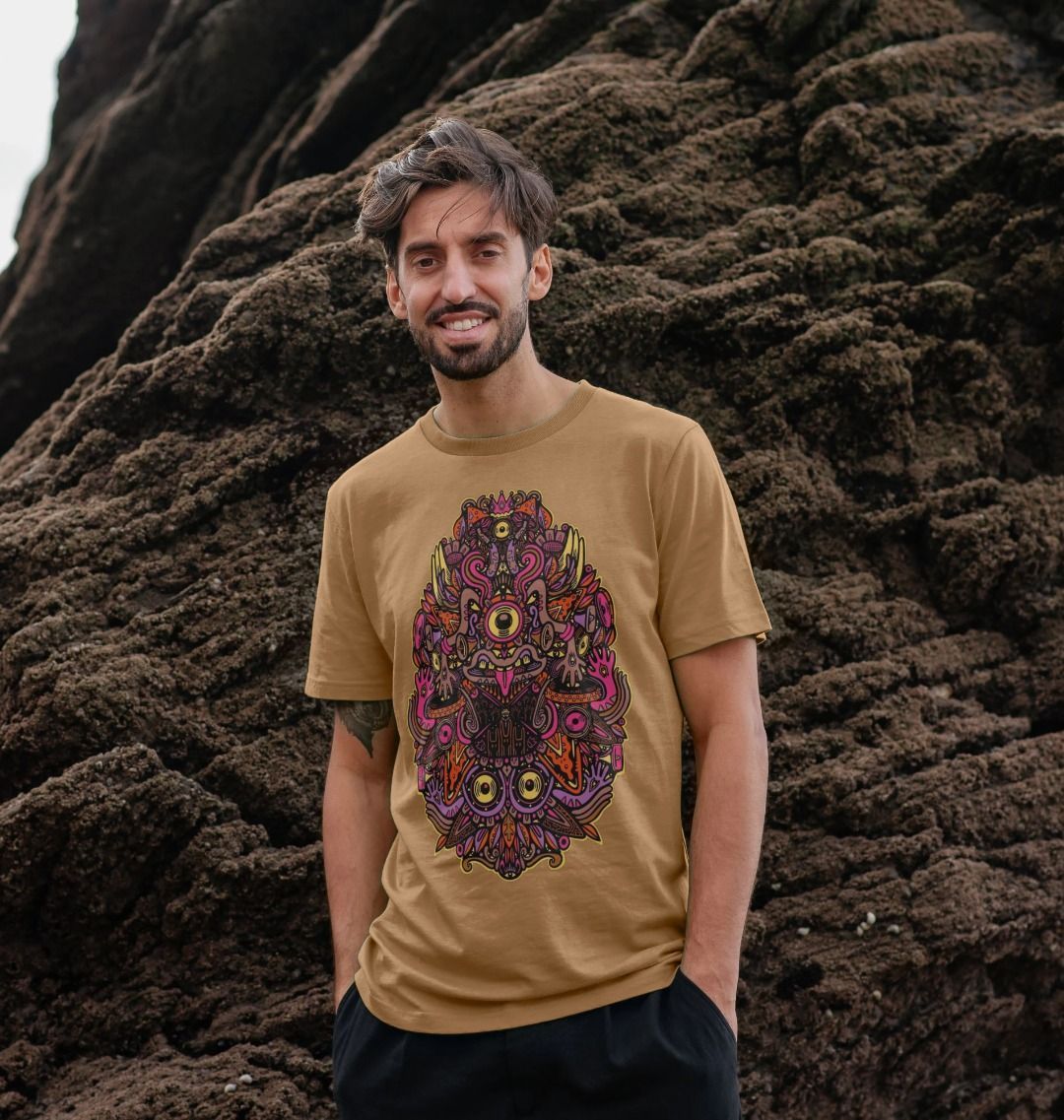 Ravealon Organic Cotton Unisex T-shirt Tan