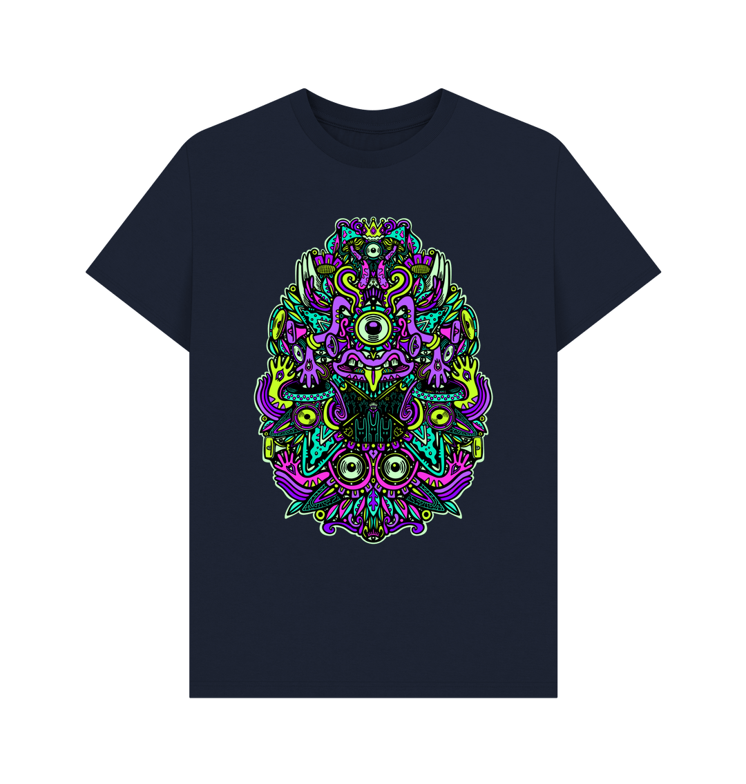 Navy Blue Ravealon Organic Cotton Unisex T-shirt Rave