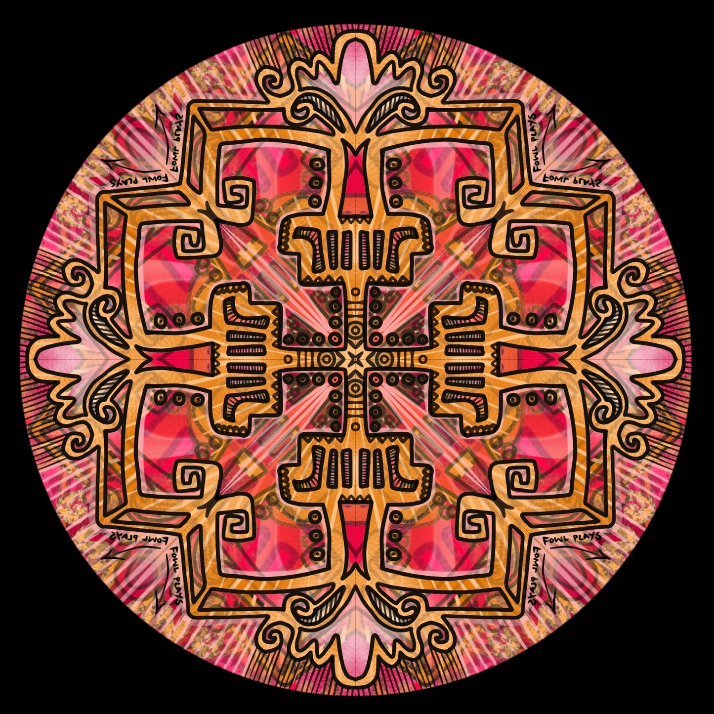 Pink Mandala Kaleidoscope Sticker