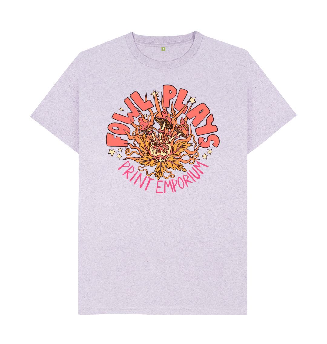 Light Purple Fowl Plays Print Emporium Mushroom Delight Salmon Remill
