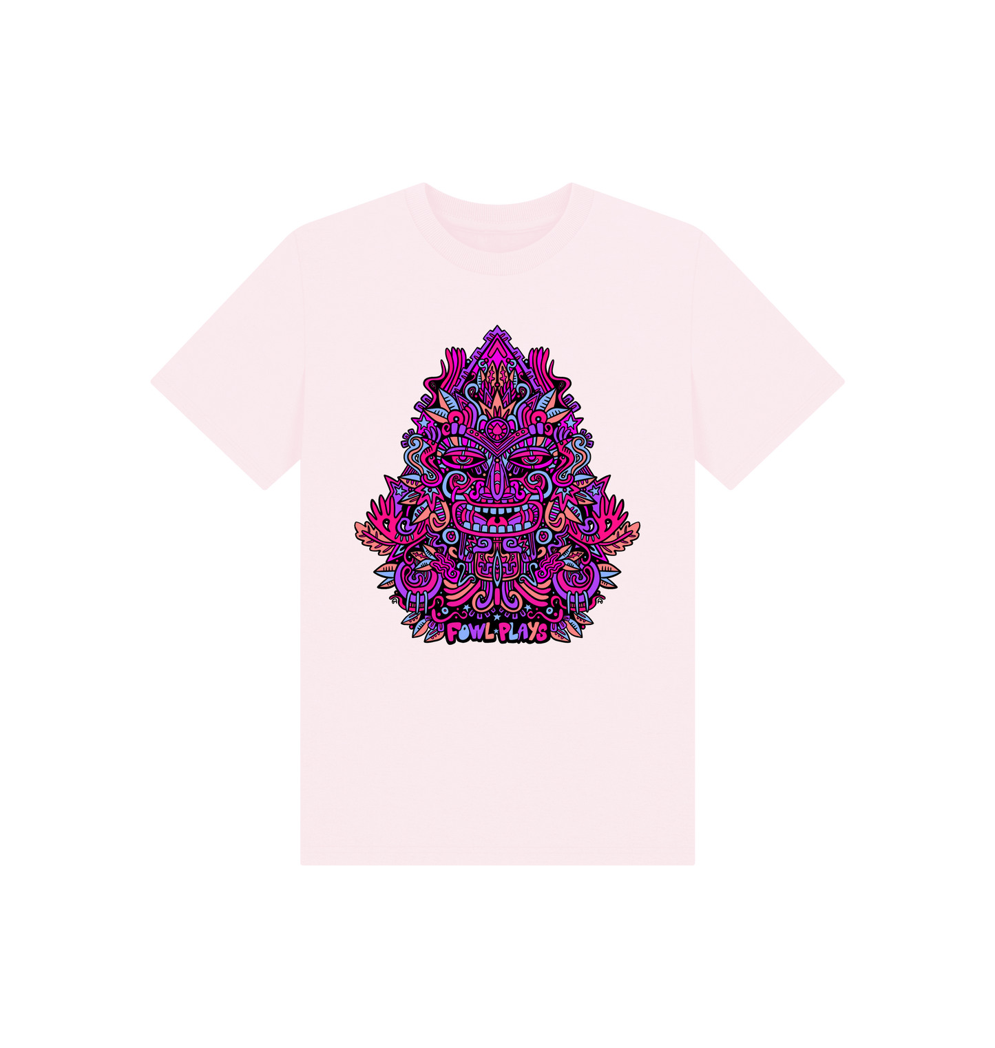Pink Printed Kids T-Shirt Front
