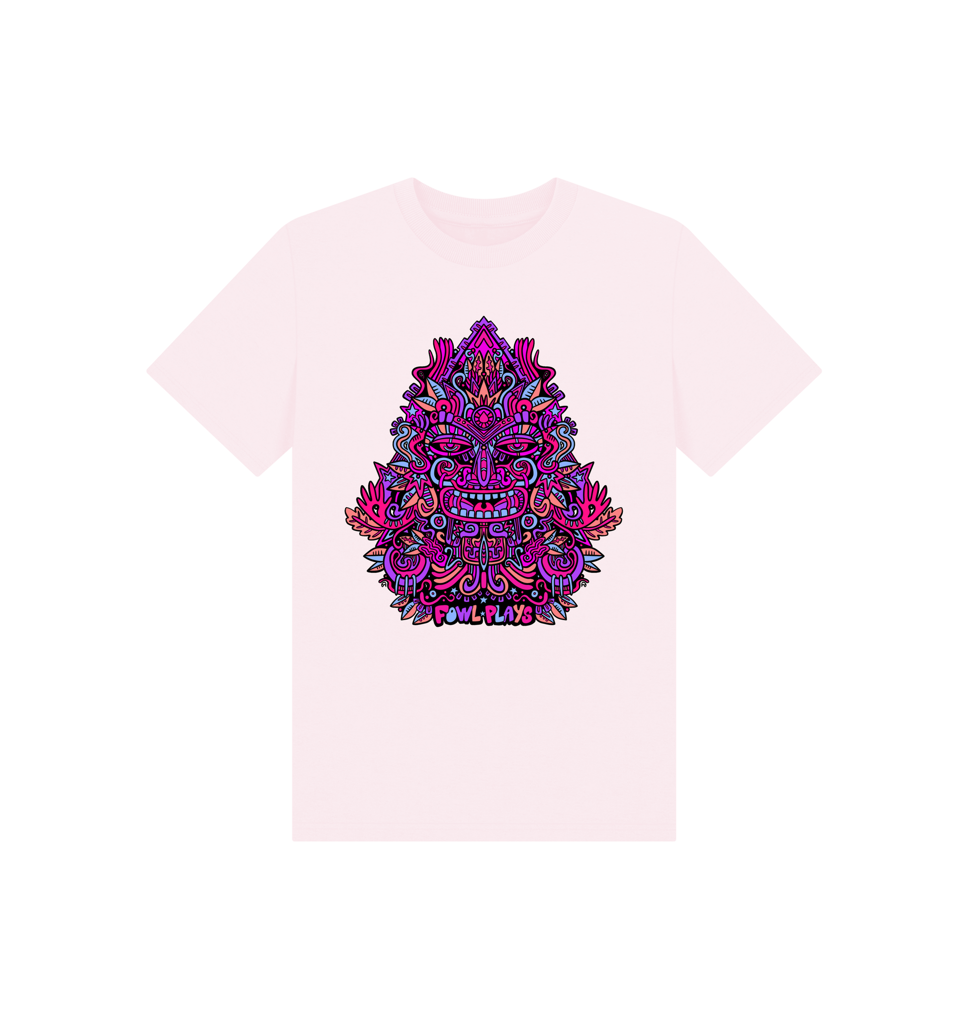 Pink Printed Kids T-Shirt Front