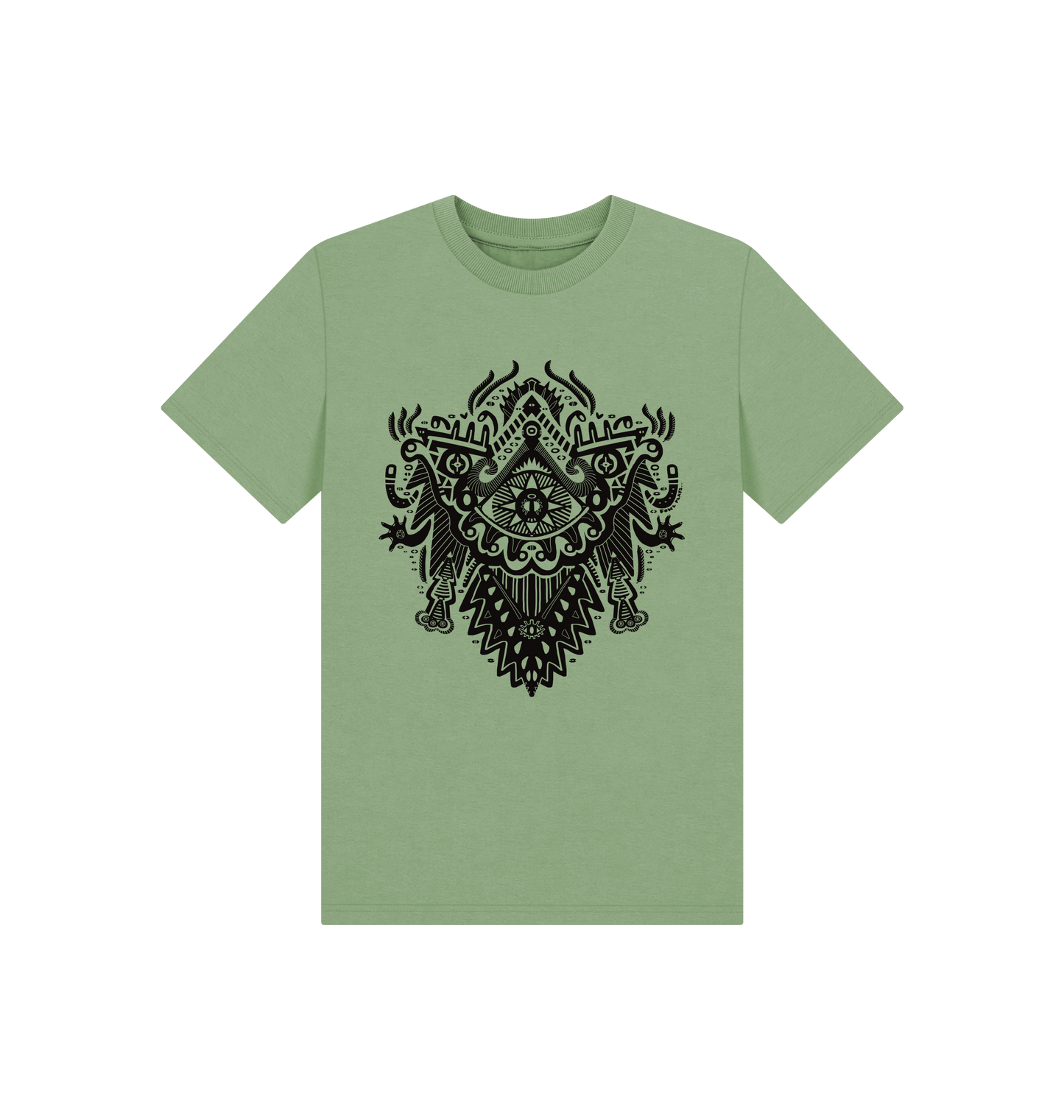 Sage Printed Kids T-Shirt Front