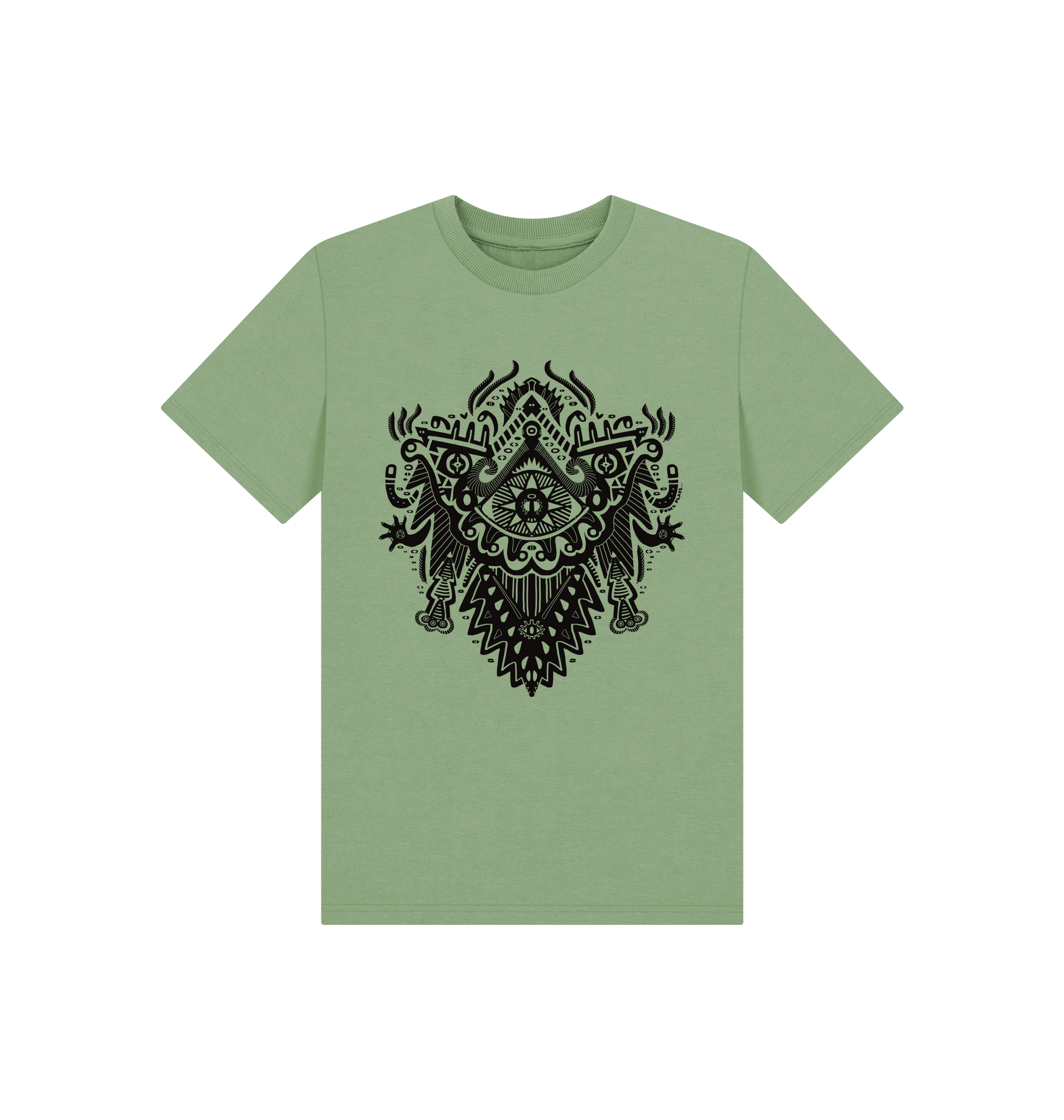 Sage Printed Kids T-Shirt Front