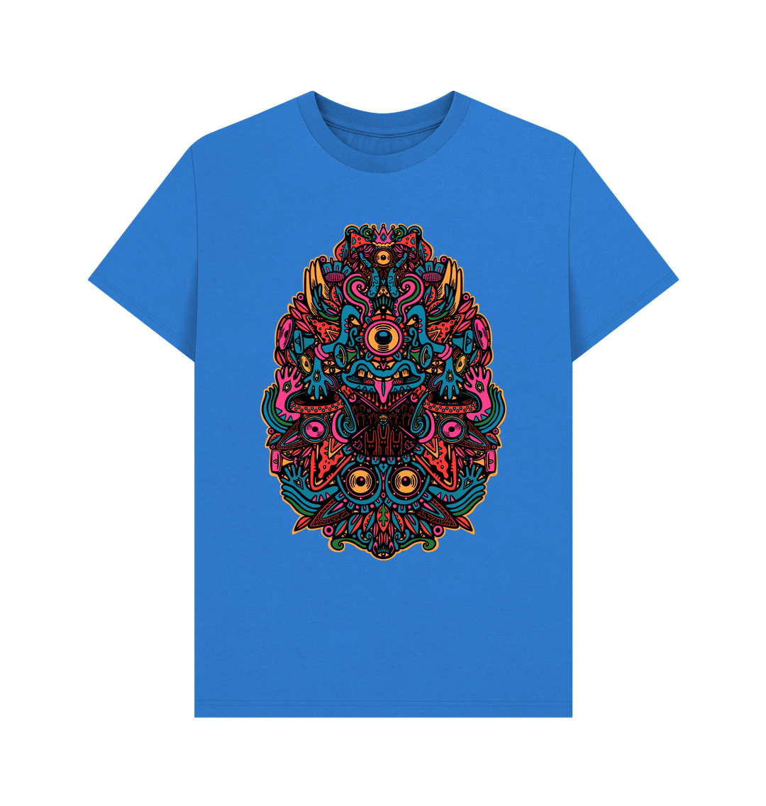 Bright Blue Ravealon Organic Cotton Unisex T-shirt Blue Vibes