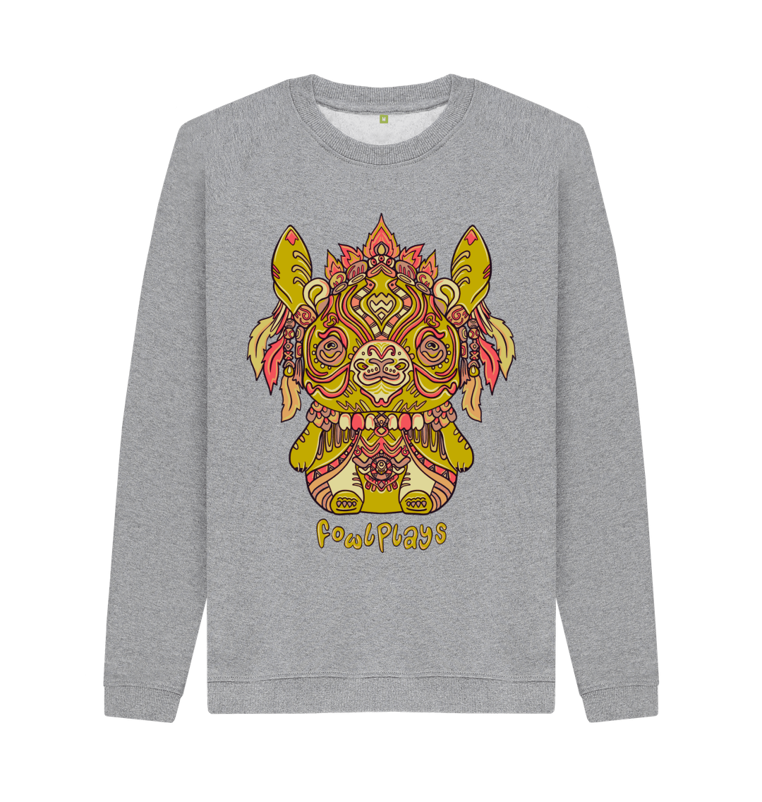 Light Heather Printed Sweater Front