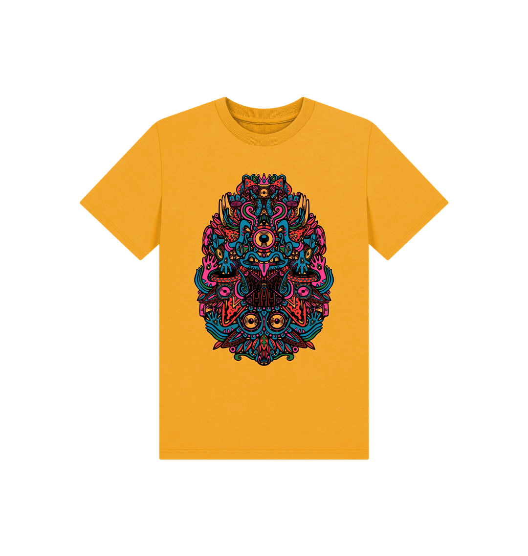 Mustard Printed Kids T-Shirt