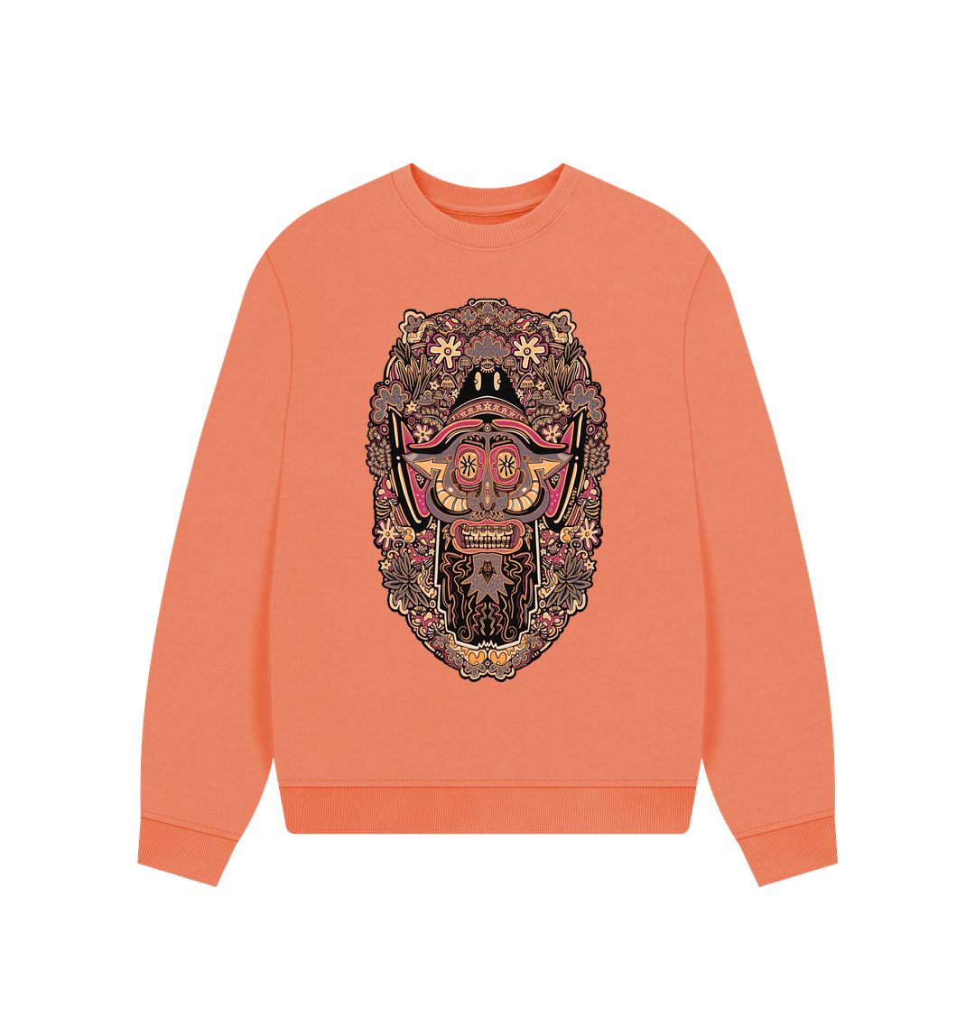 Apricot Mushroom Man Ladies Organic Cotton Sweater Autumn