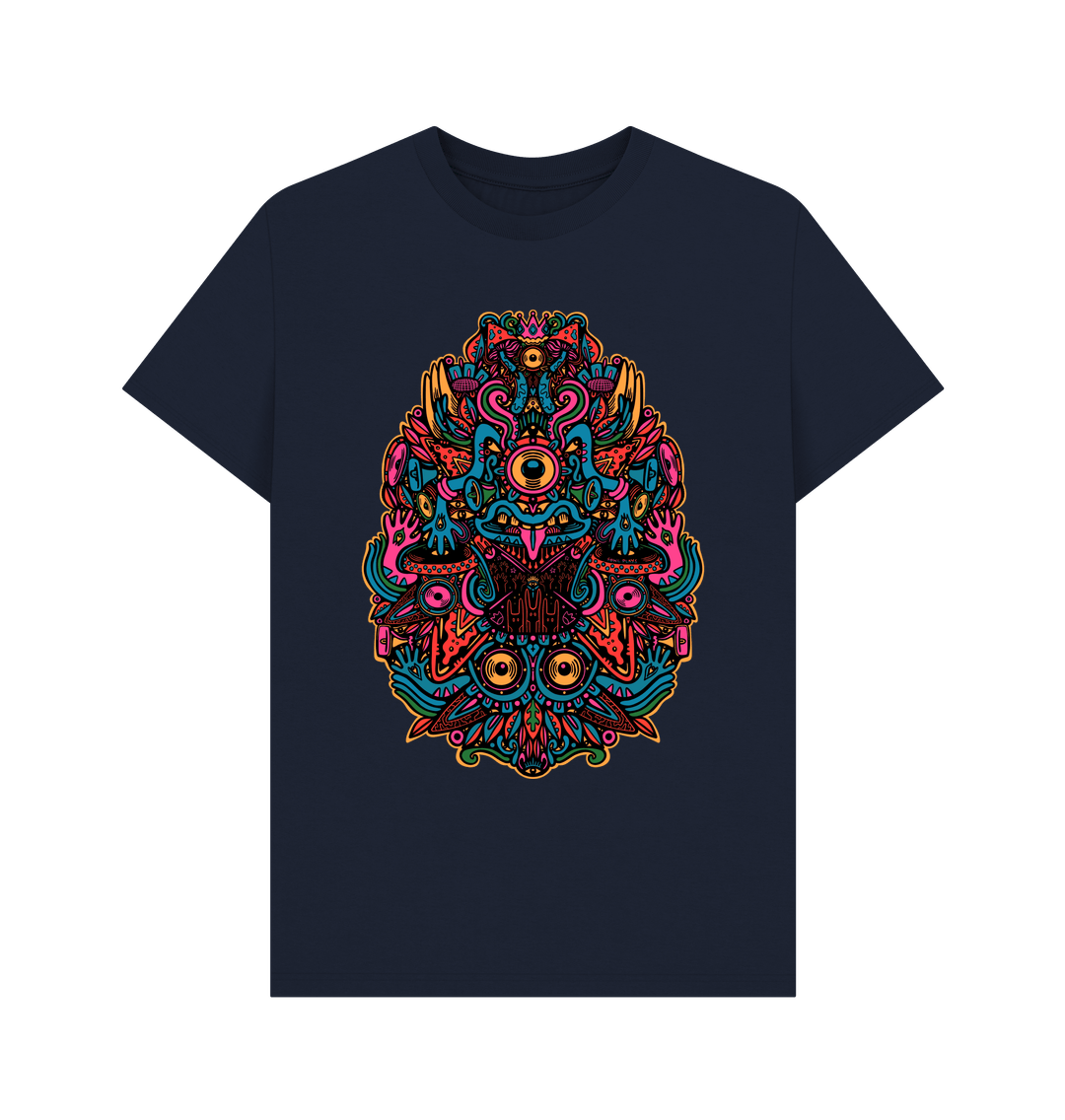 Navy Blue Ravealon Organic Cotton Unisex T-shirt Blue Vibes