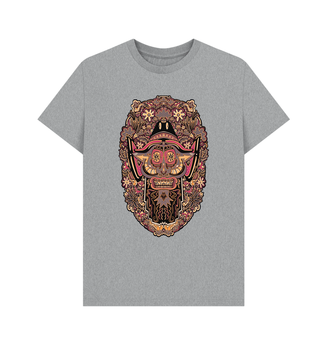 Athletic Grey mushroom Man Unisex Organic Cotton T-shirt Autumn