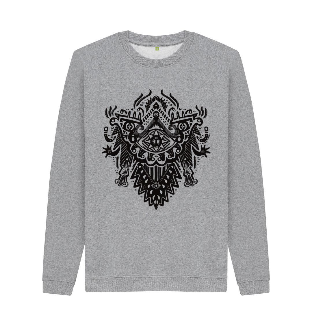 Light Heather Printed Sweater Front
