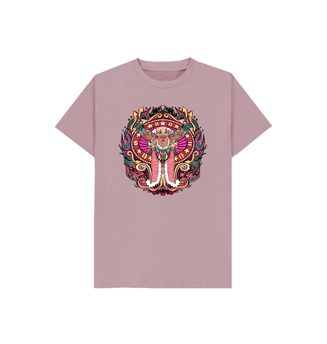 Mauve Flying Lion Kids Unisex T-shirt Pink