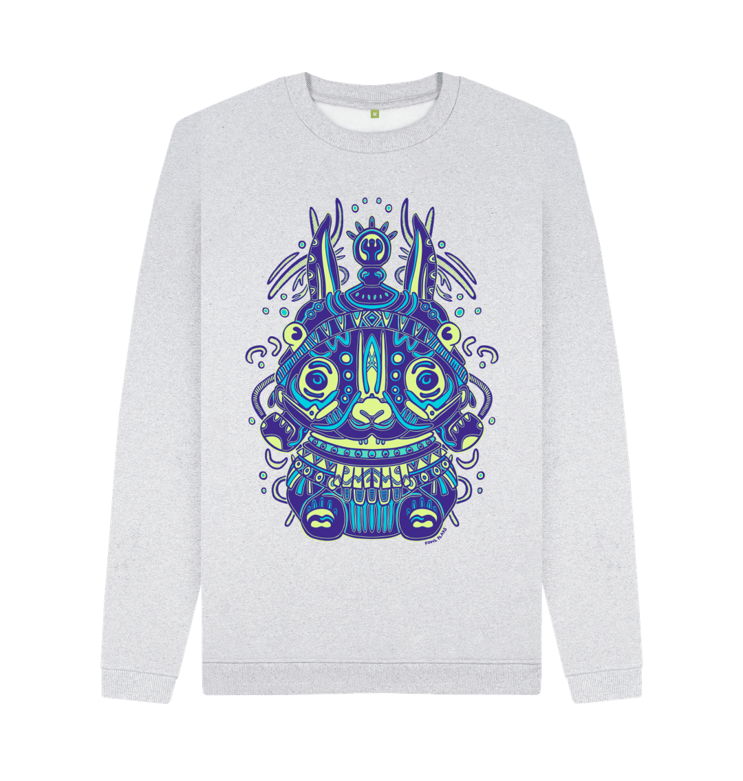 Grey Recycled Printed Sweater Front