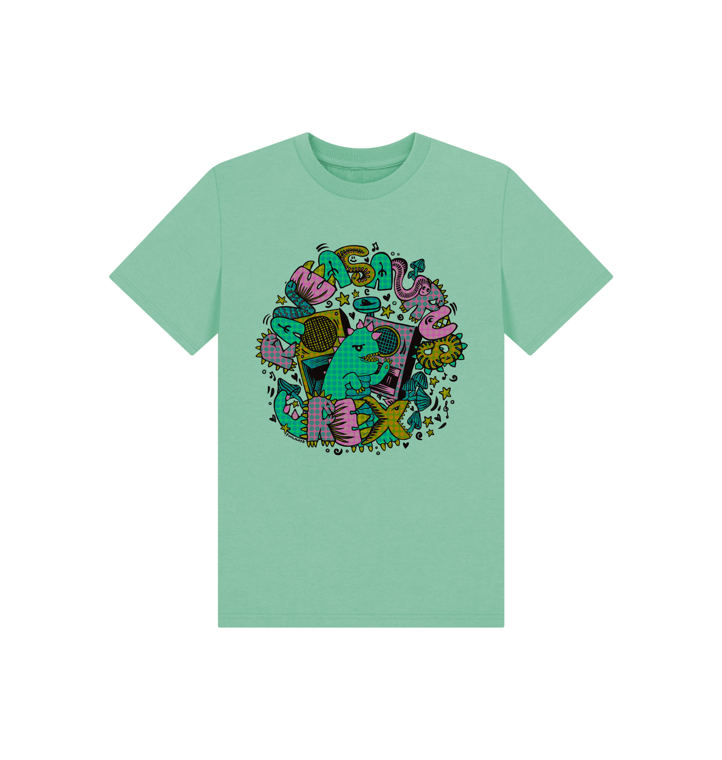 Peppermint Printed Kids T-Shirt Front