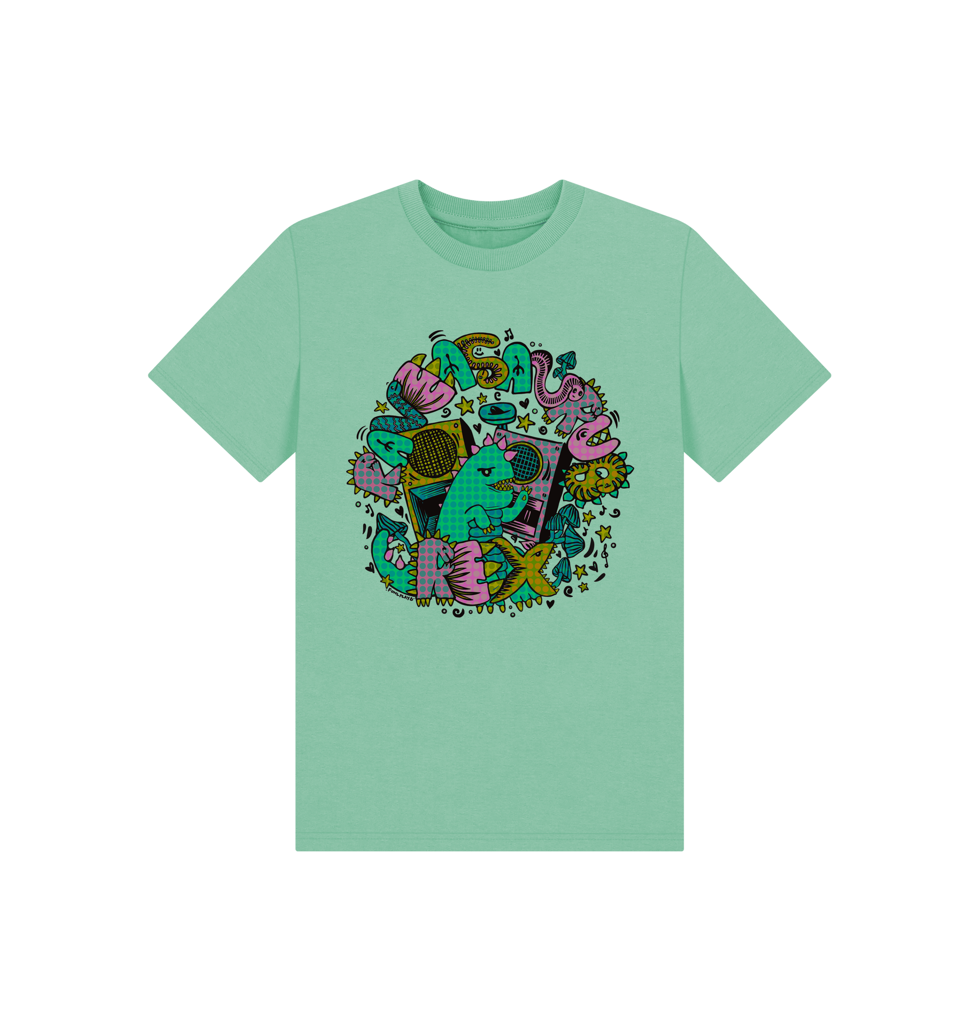 Peppermint Printed Kids T-Shirt Front