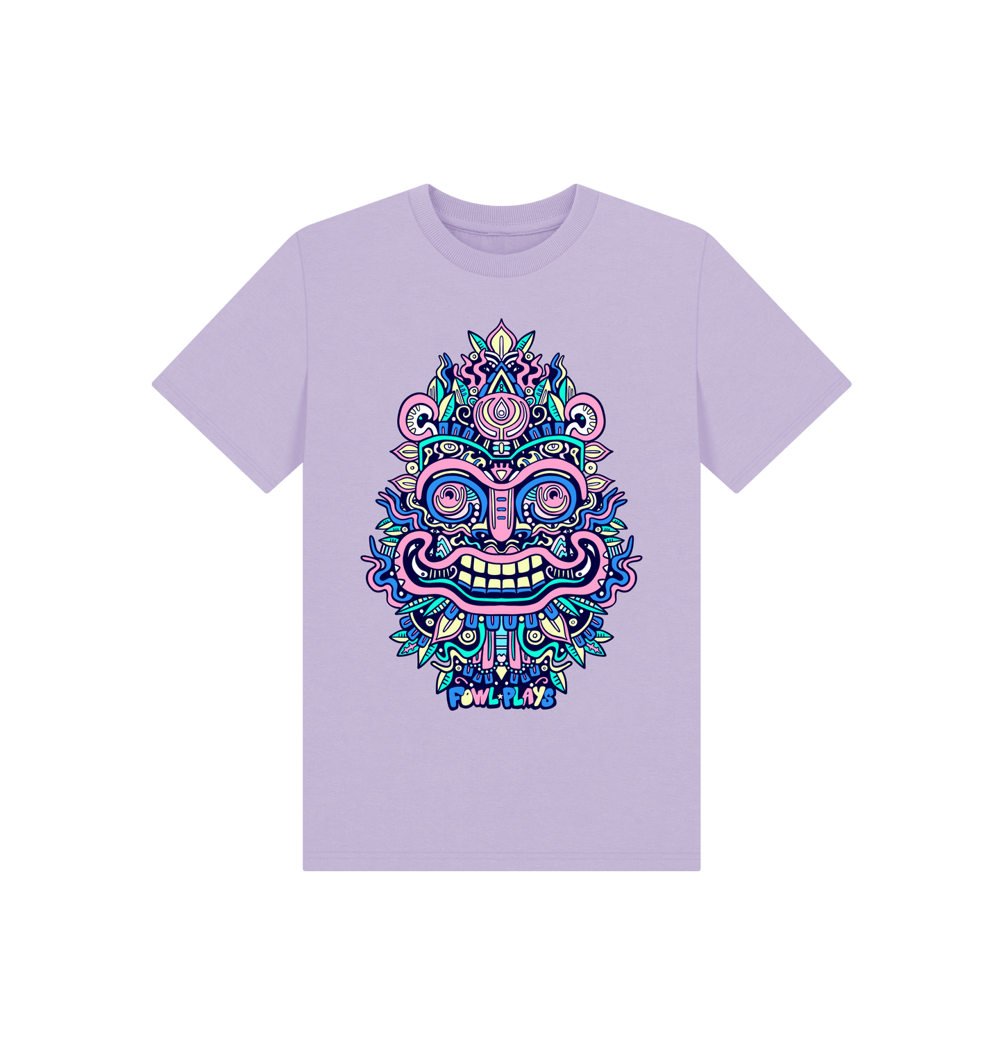Soft Lilac Printed Kids T-Shirt Front
