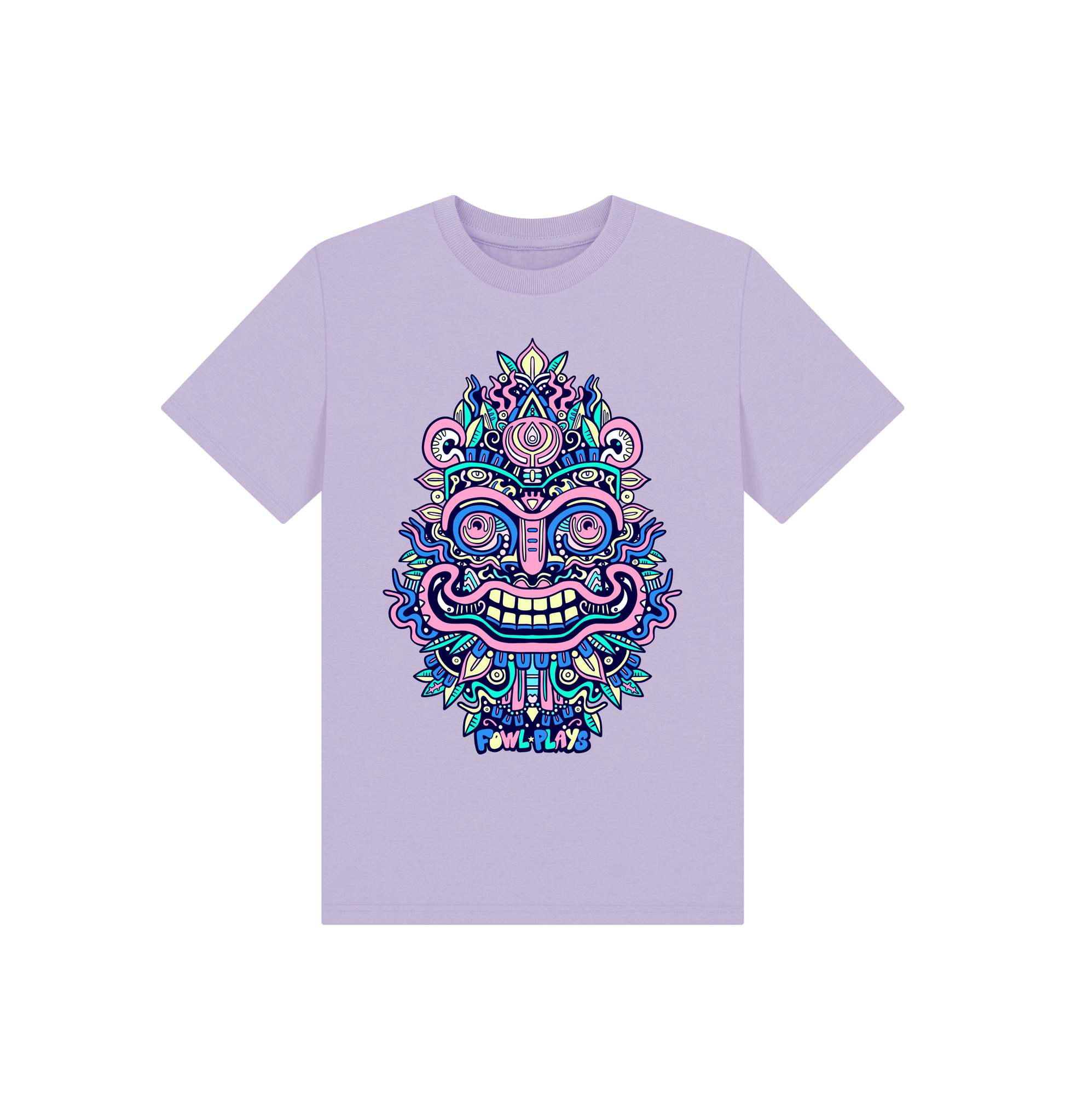 Soft Lilac Printed Kids T-Shirt Front