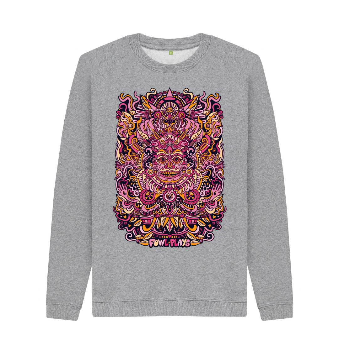 Light Heather Printed Sweater Front
