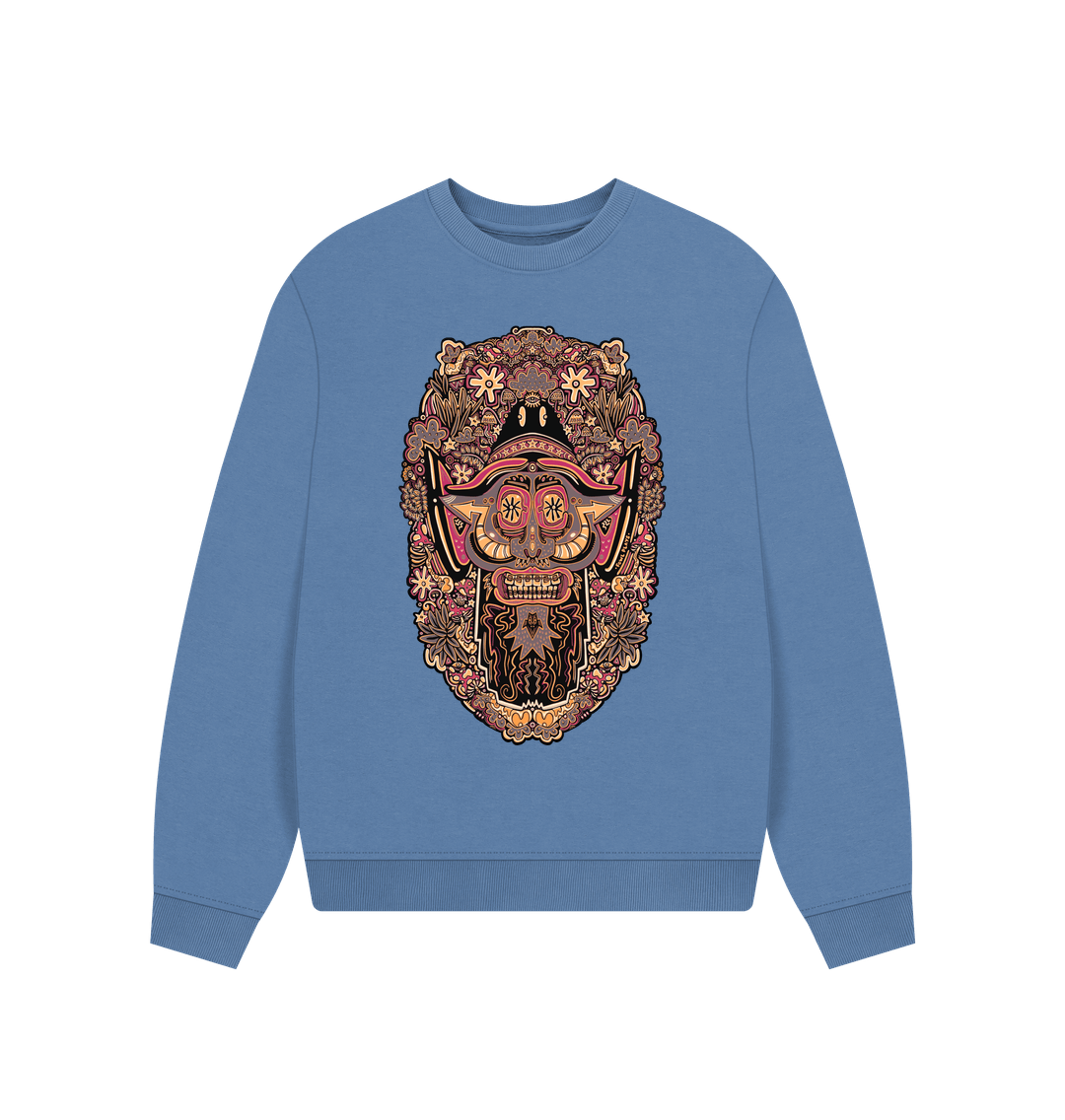 Solent Mushroom Man Ladies Organic Cotton Sweater Autumn