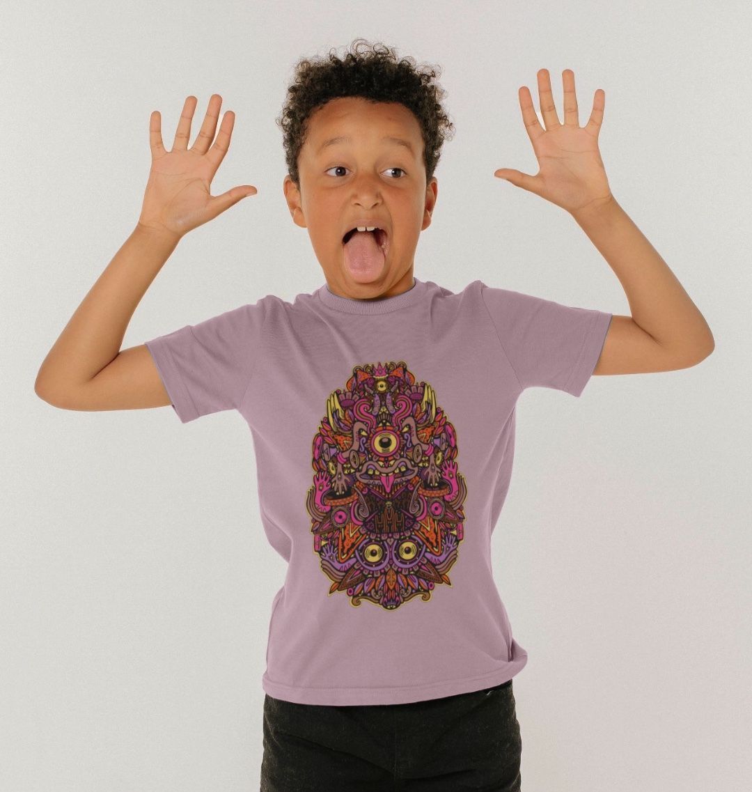 Ravealon Organic Cotton Unisex Kids T-shirt Brown