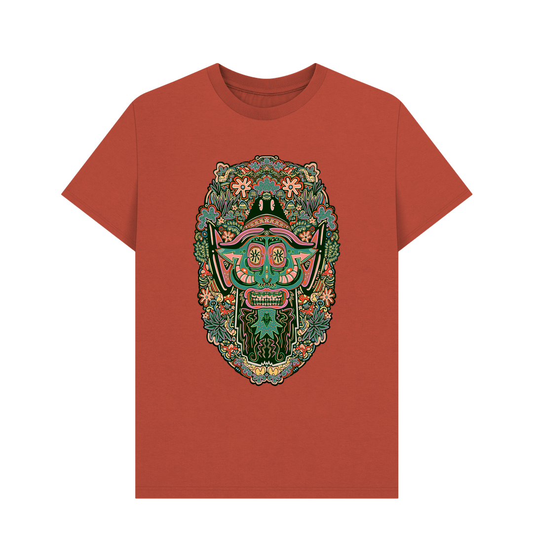 Rust Mushroom Man Unisex Organic Cotton T-shirt Primary