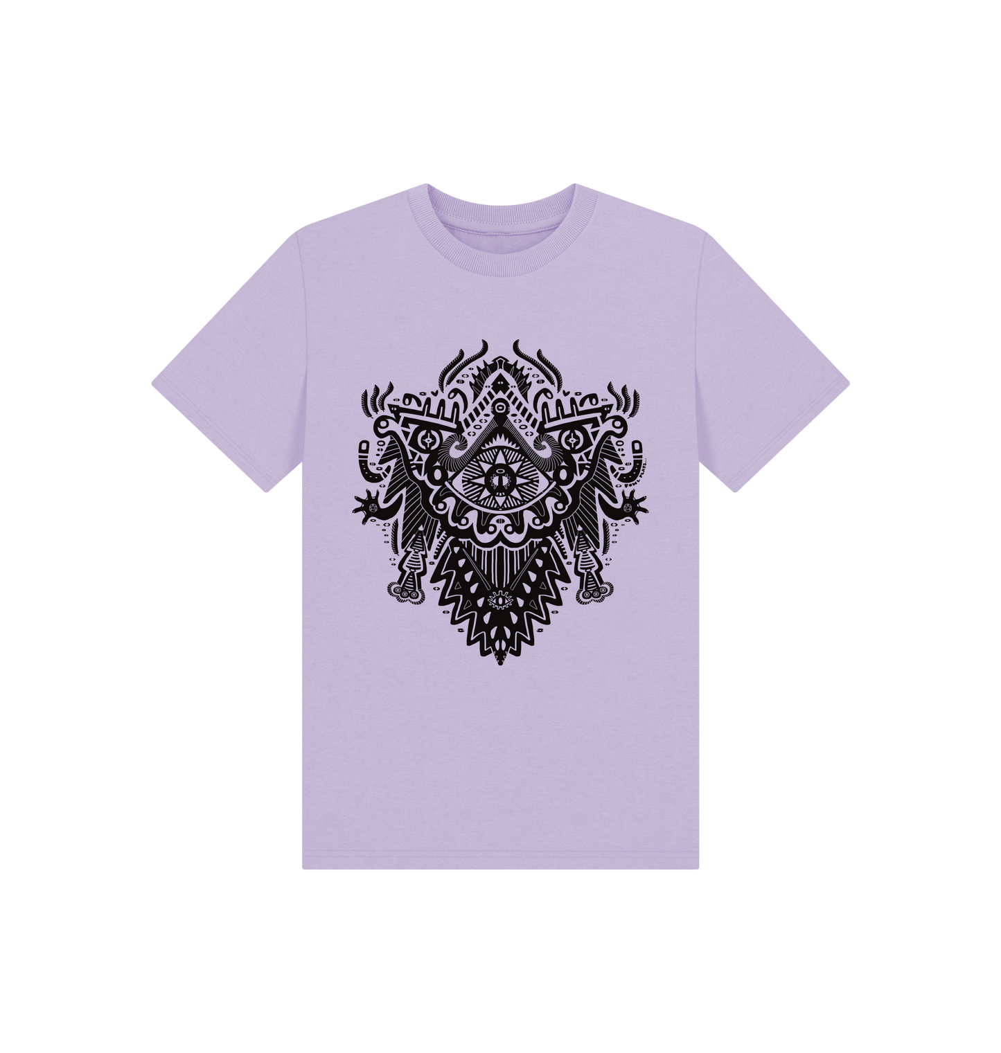 Soft Lilac Printed Kids T-Shirt Front