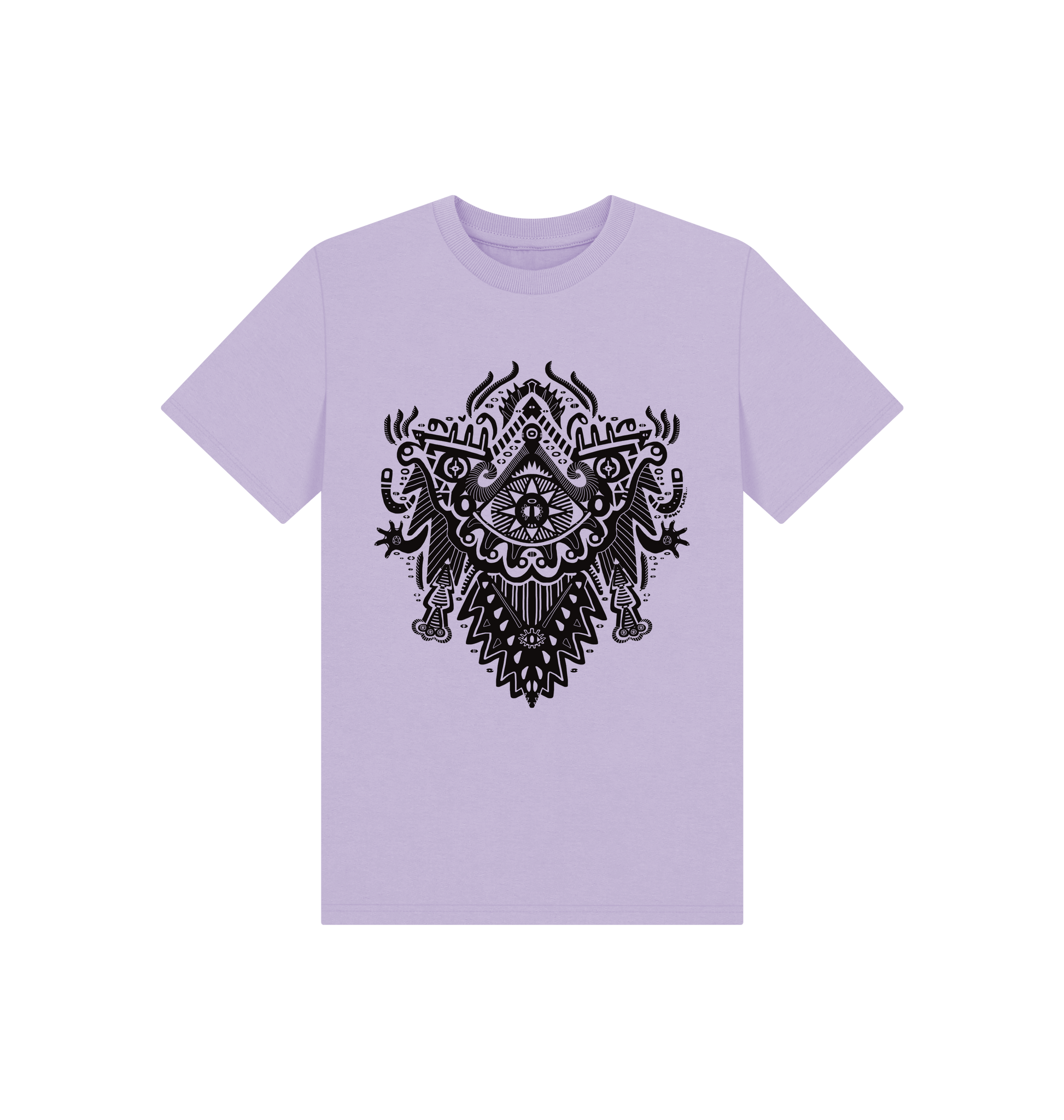 Soft Lilac Printed Kids T-Shirt Front