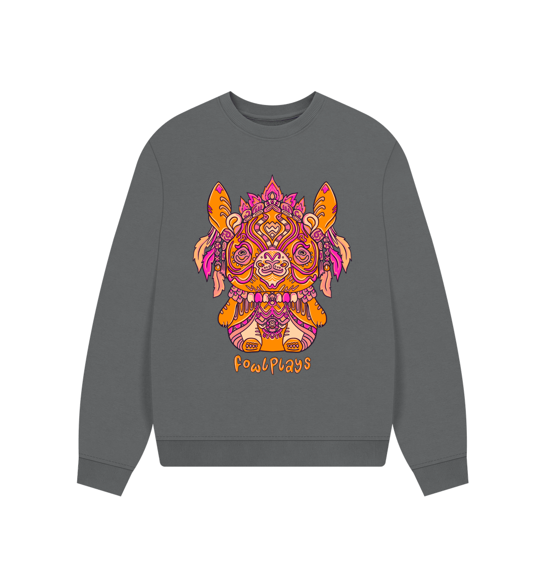 Slate Grey Printed Sweater
