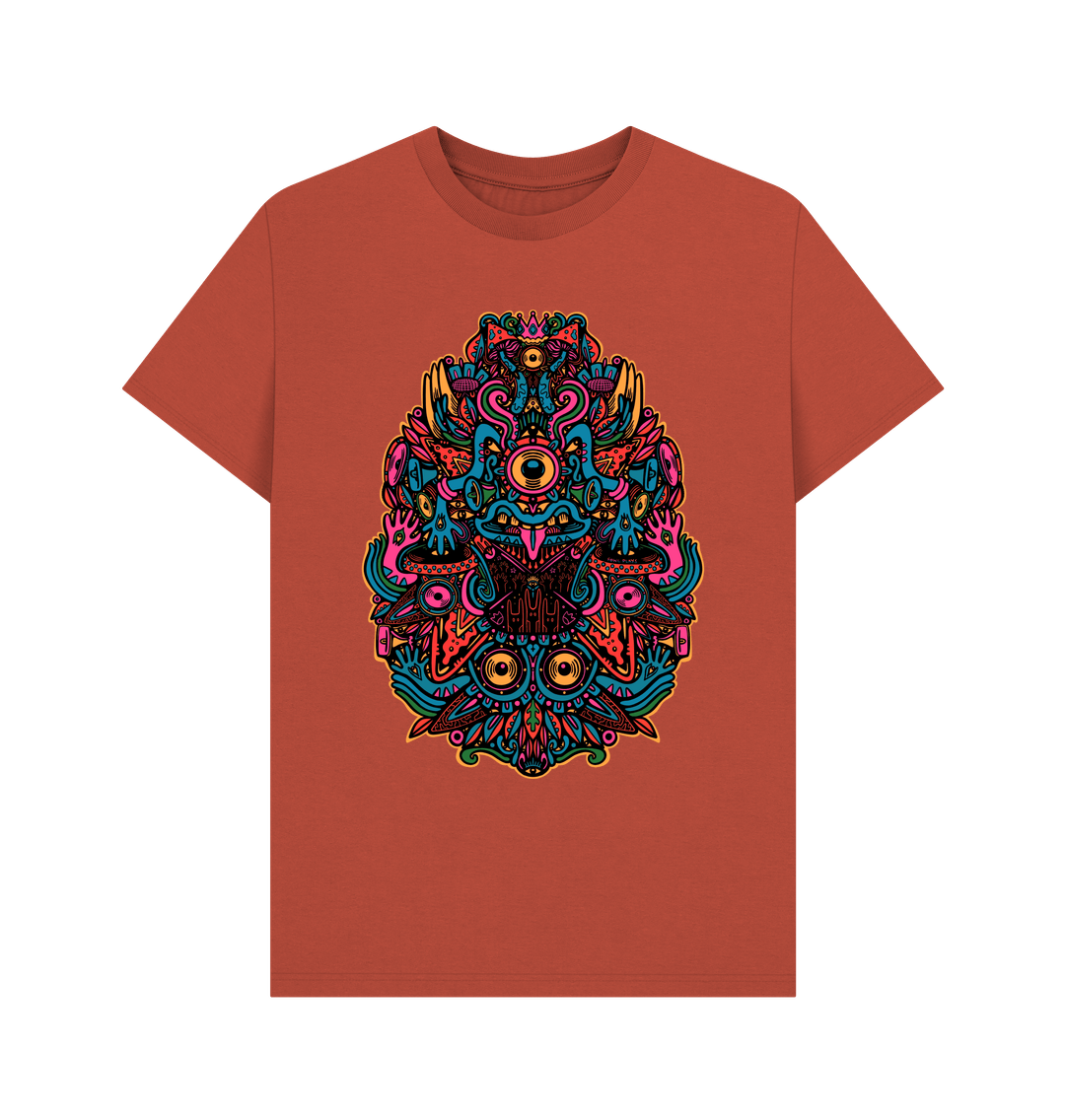 Rust Ravealon Organic Cotton Unisex T-shirt Blue Vibes