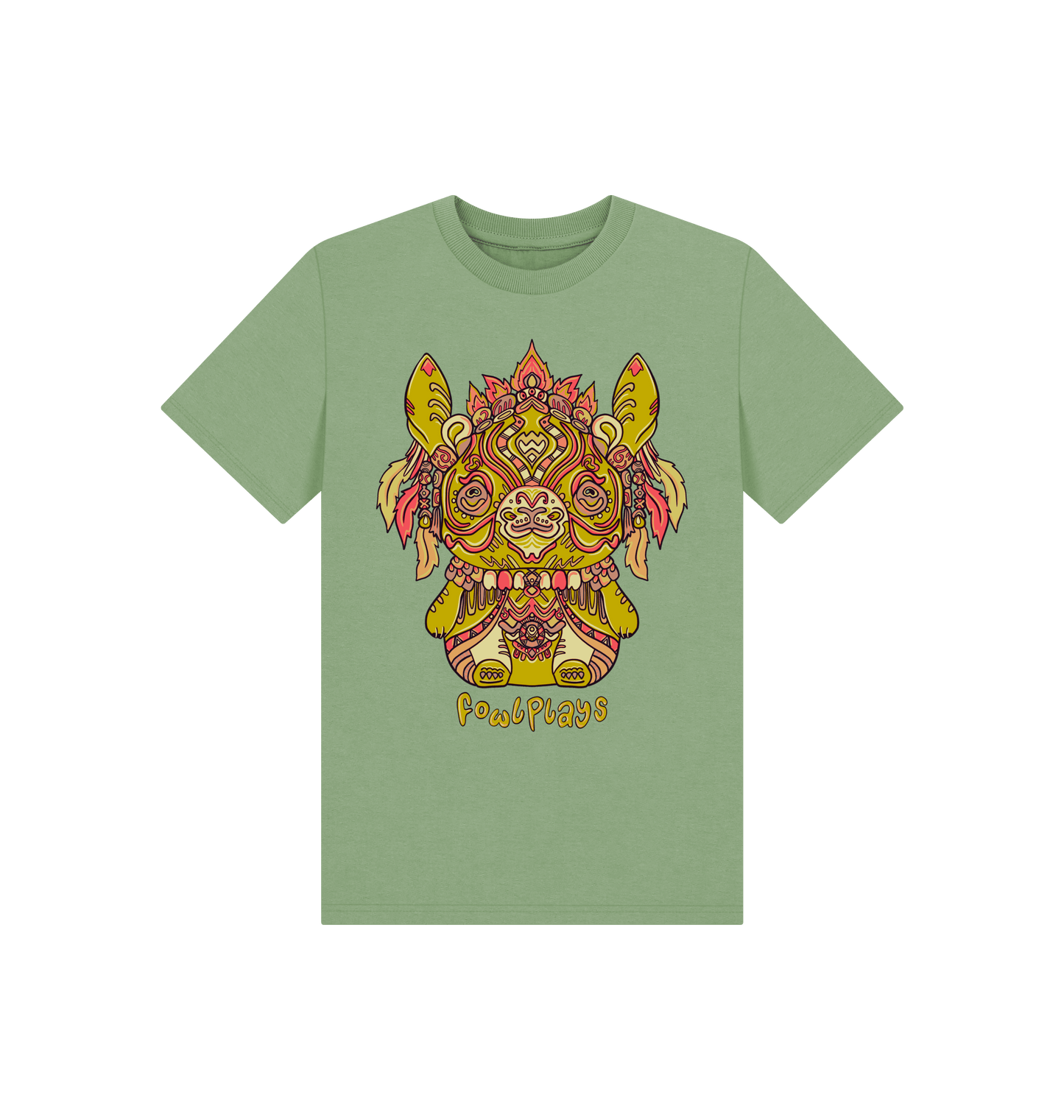 Sage Printed Kids T-Shirt Front