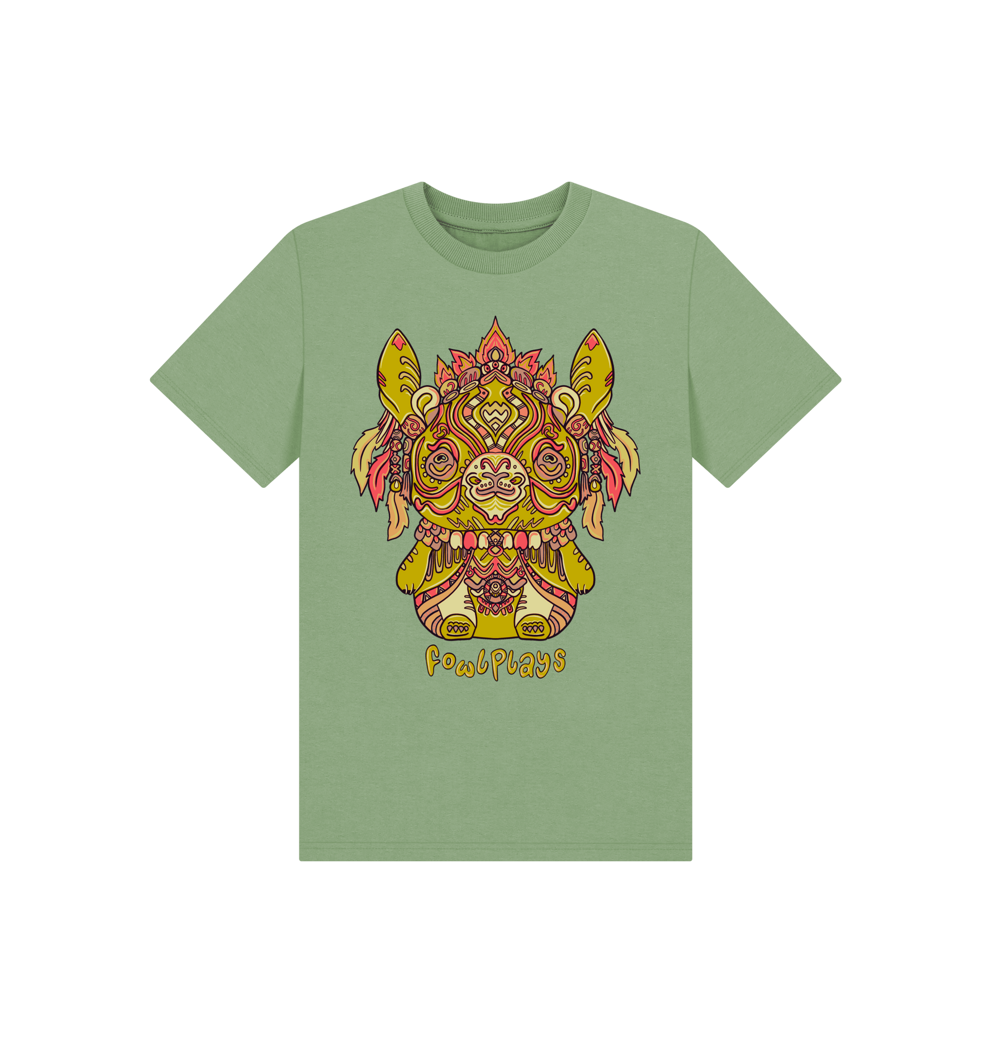 Sage Printed Kids T-Shirt Front