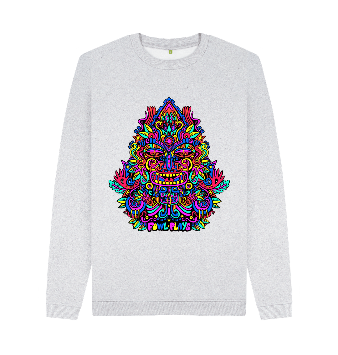 Grey Recycled Printed Sweater Front