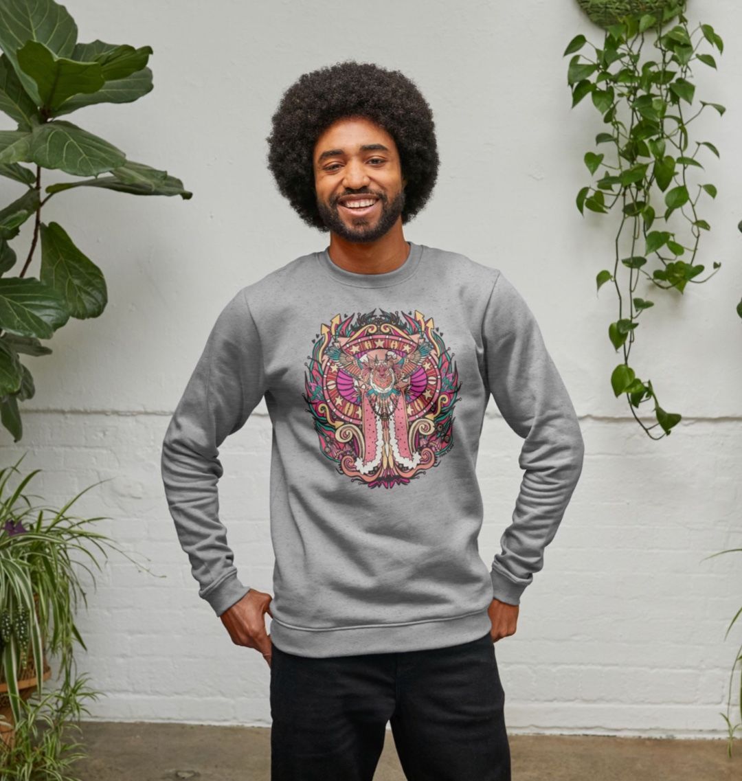 Flying Lion Organic Cotton Unisex Sweater Pink