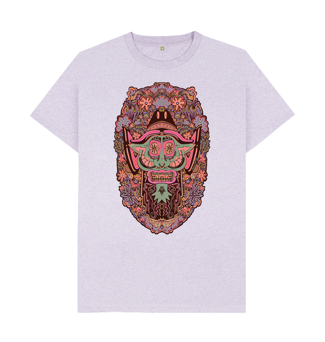 Light Purple Mushroom Man Unisex Oranic Cotton Remill T-shirt Super Hippy