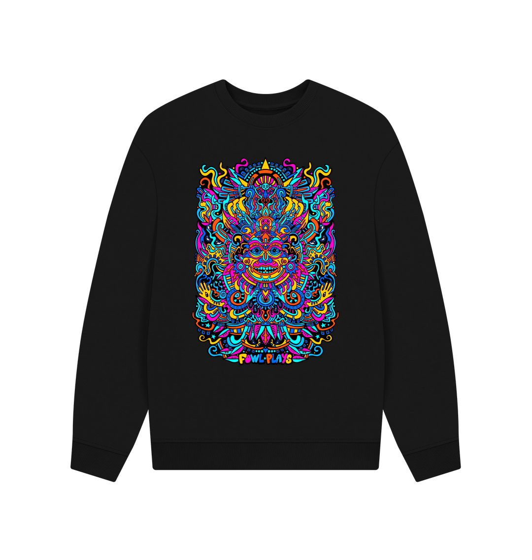 Black Printed Sweater