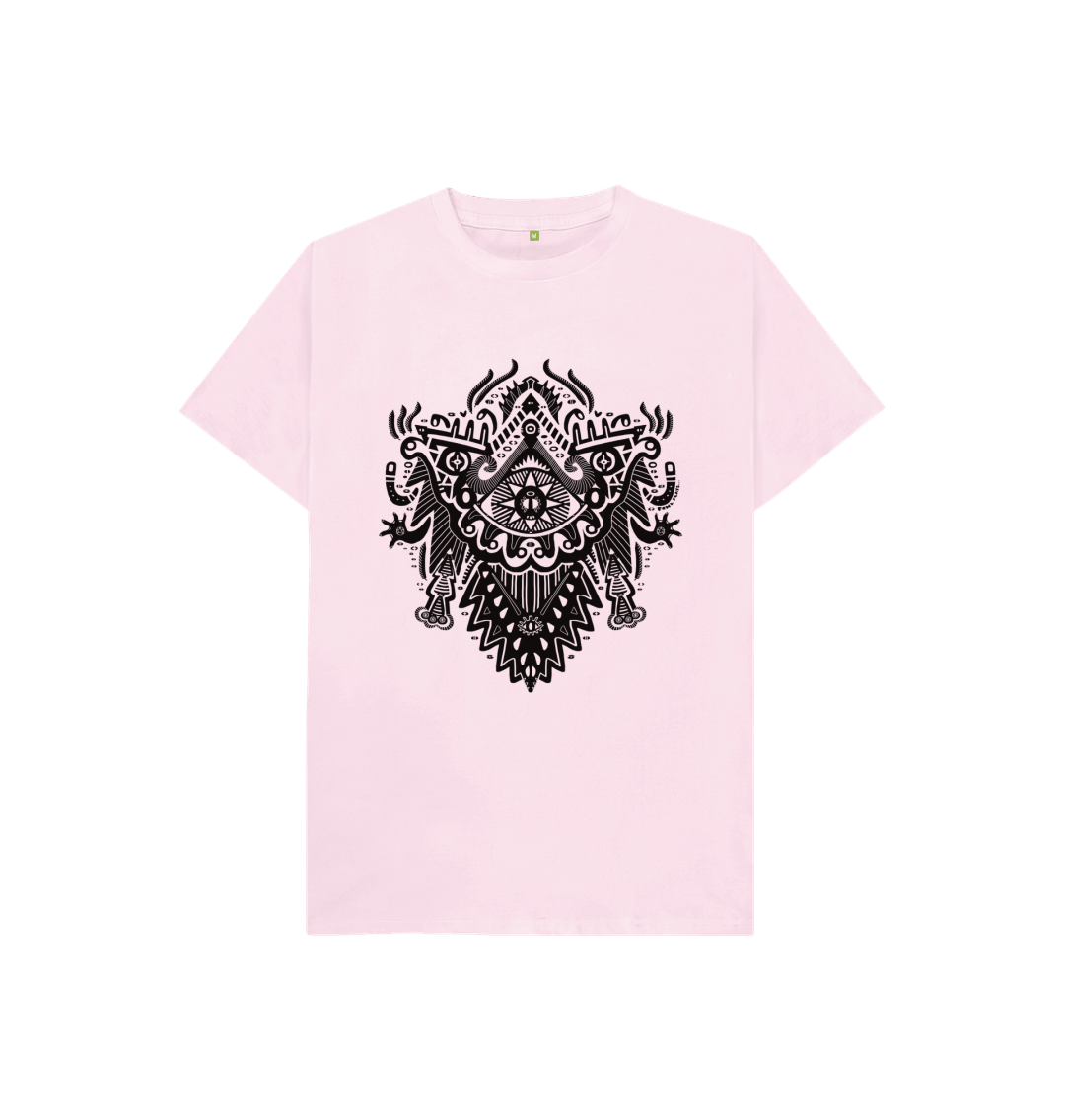 Organic Cotton Pink Kids T-shirt featuring Witch Doctor by Fowl Plays - Sustainable Fashion and Art At Fowl Plays